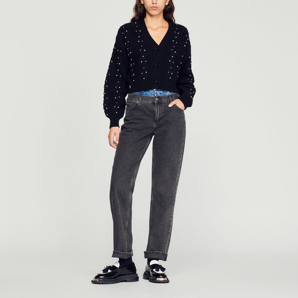 Cardigan en Maille orné de perles Sandro seconde main