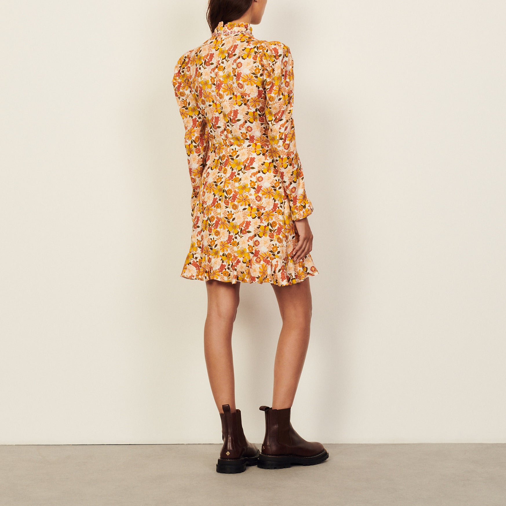 Robe courte imprimée Sandro seconde main