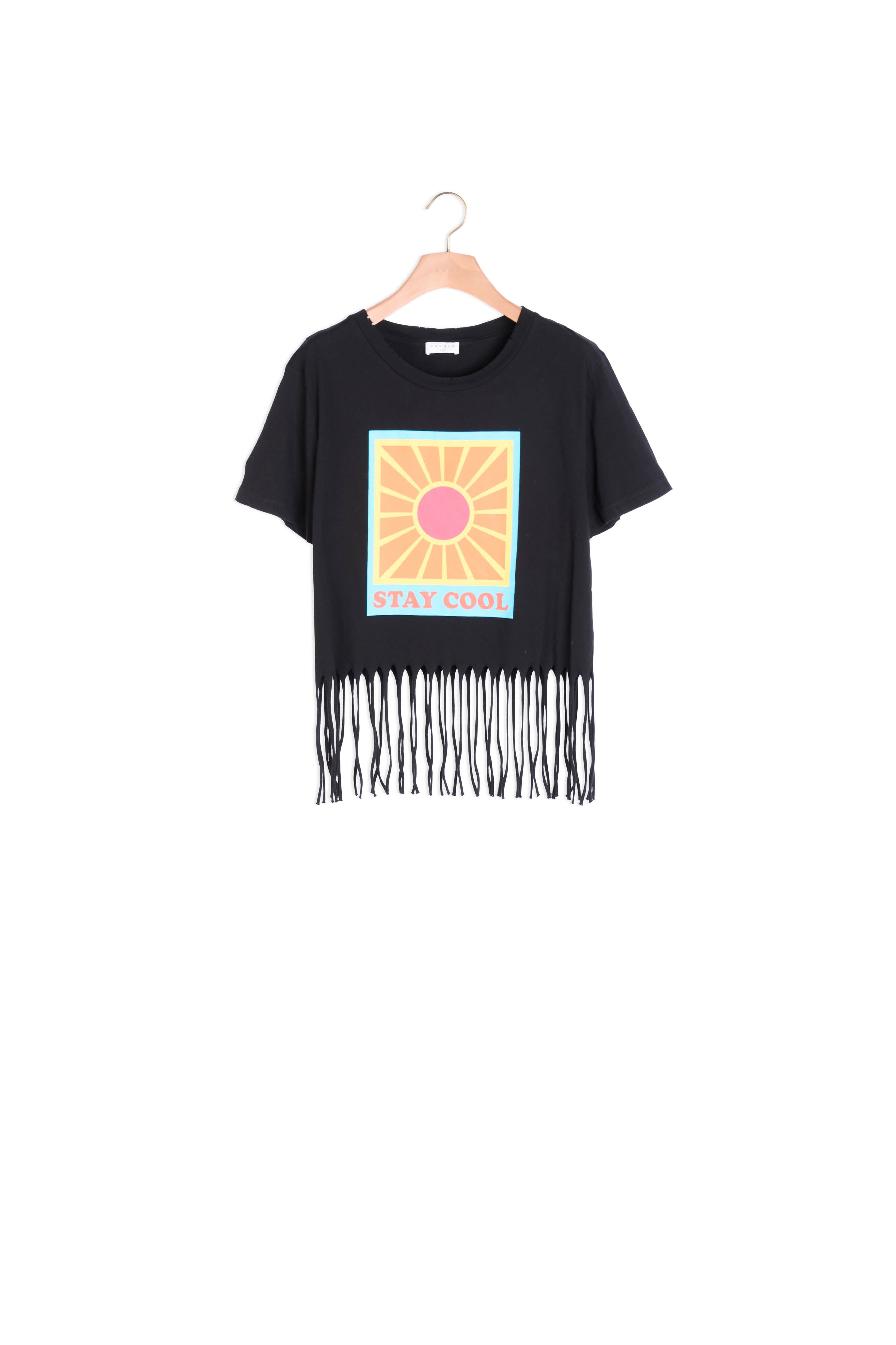 T-shirt à franges Sandro seconde main