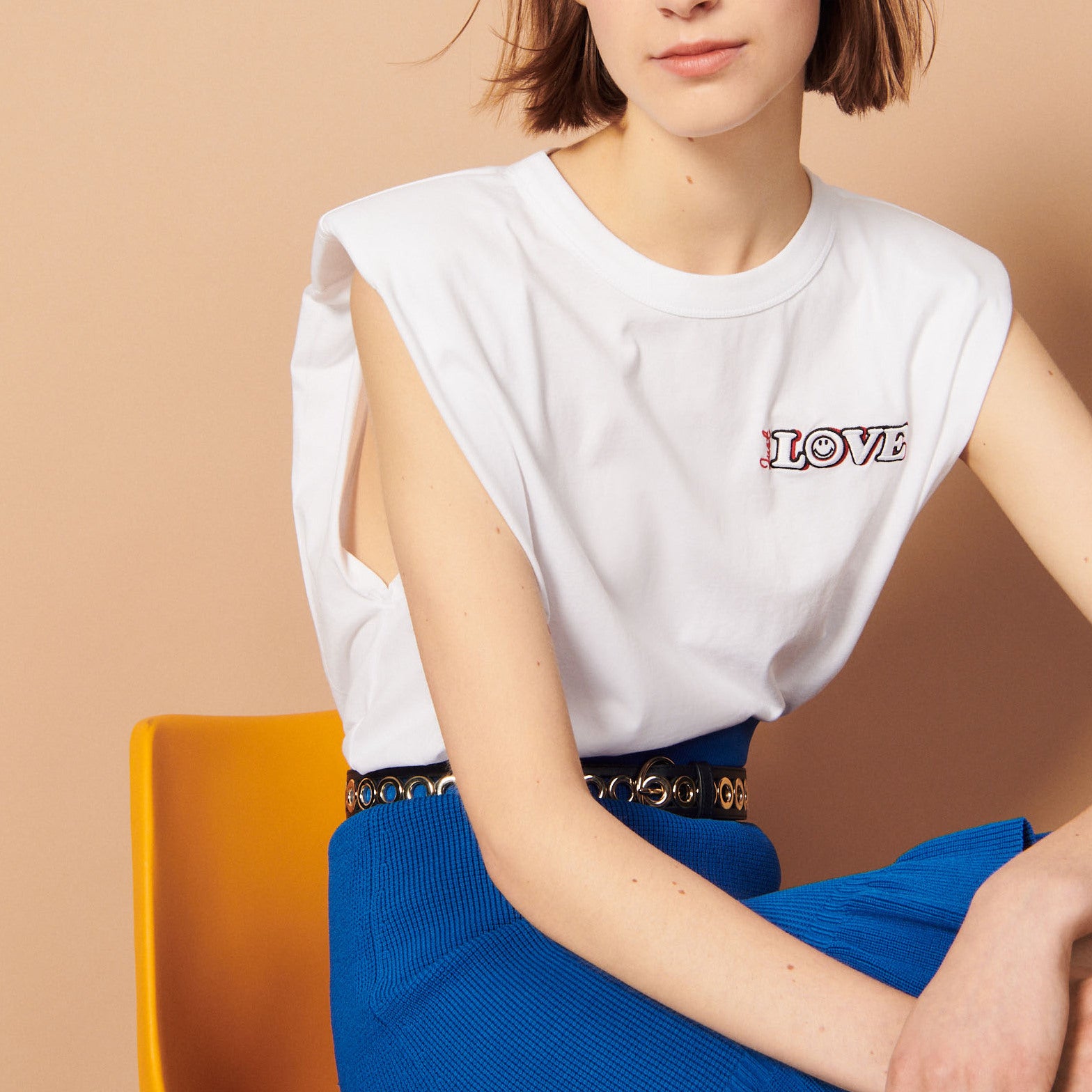 Smiley® T-shirt en coton biologique Sandro seconde main