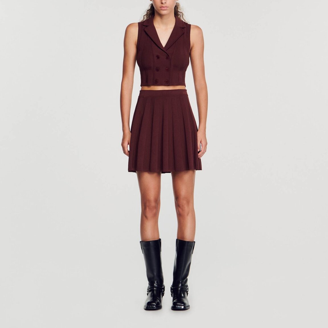 Jupe courte plissée Sandro seconde main