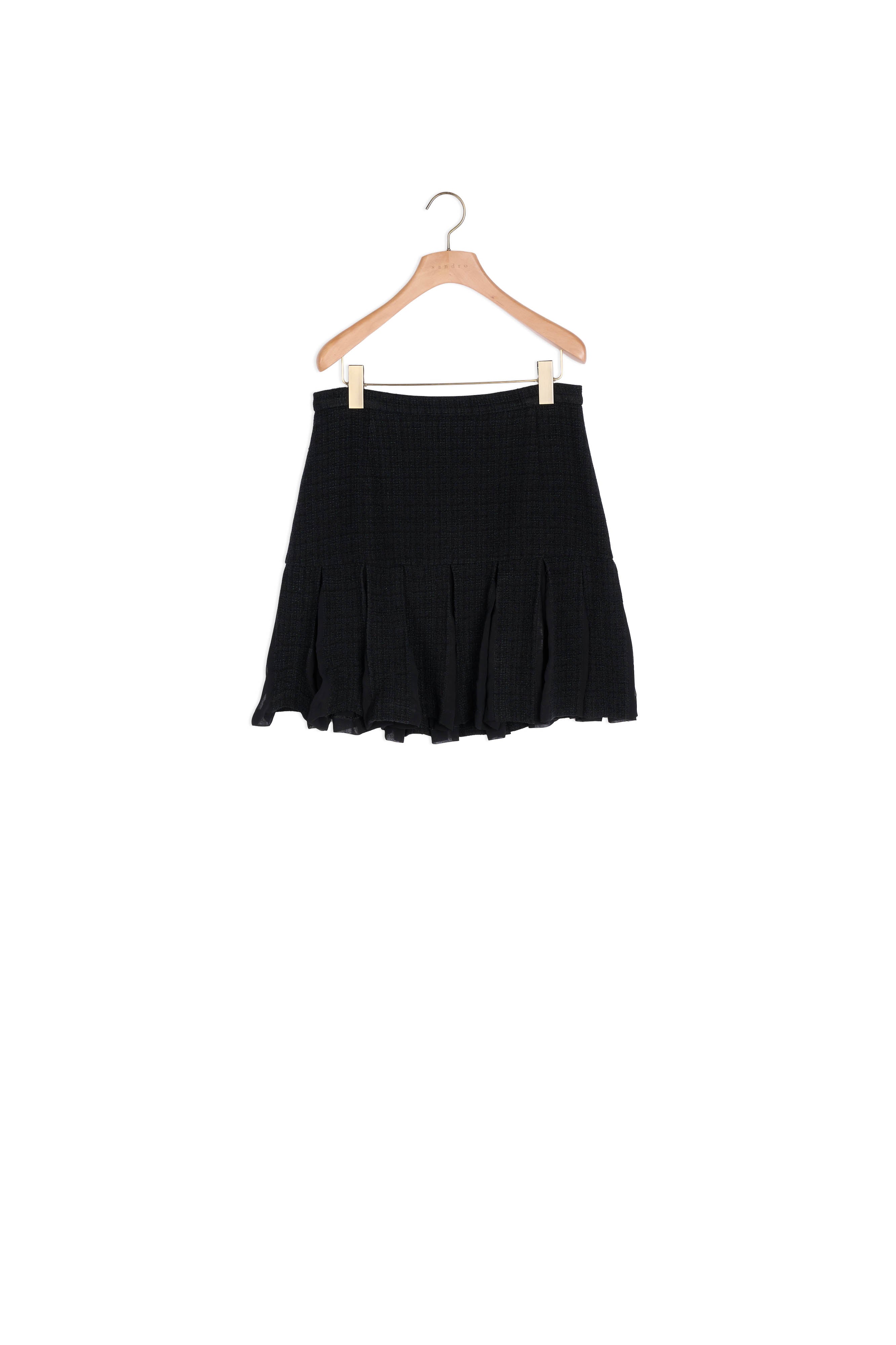 Jupe en tweed à plis Sandro seconde main