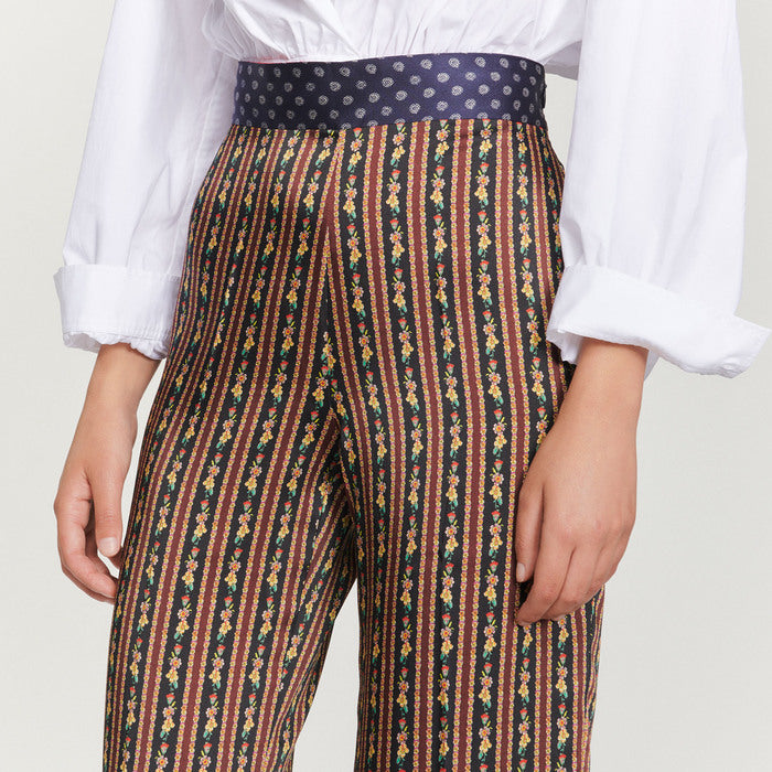 Pantalon fluide à mix d'imprimés Sandro seconde main