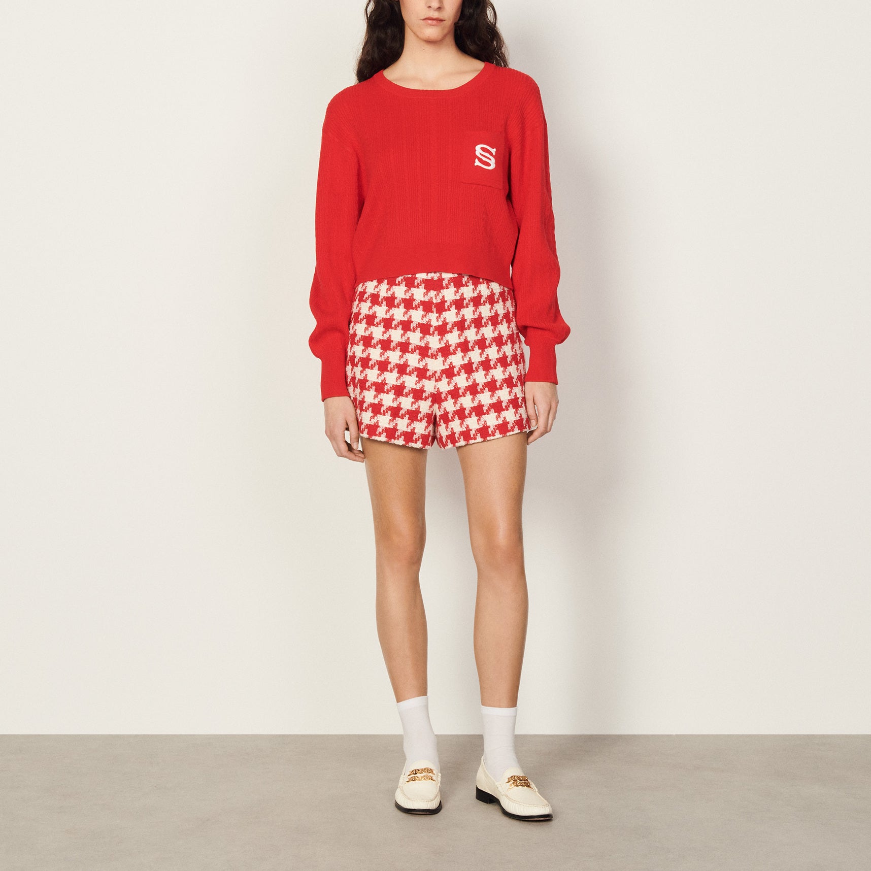 Pull court brodé Sandro seconde main