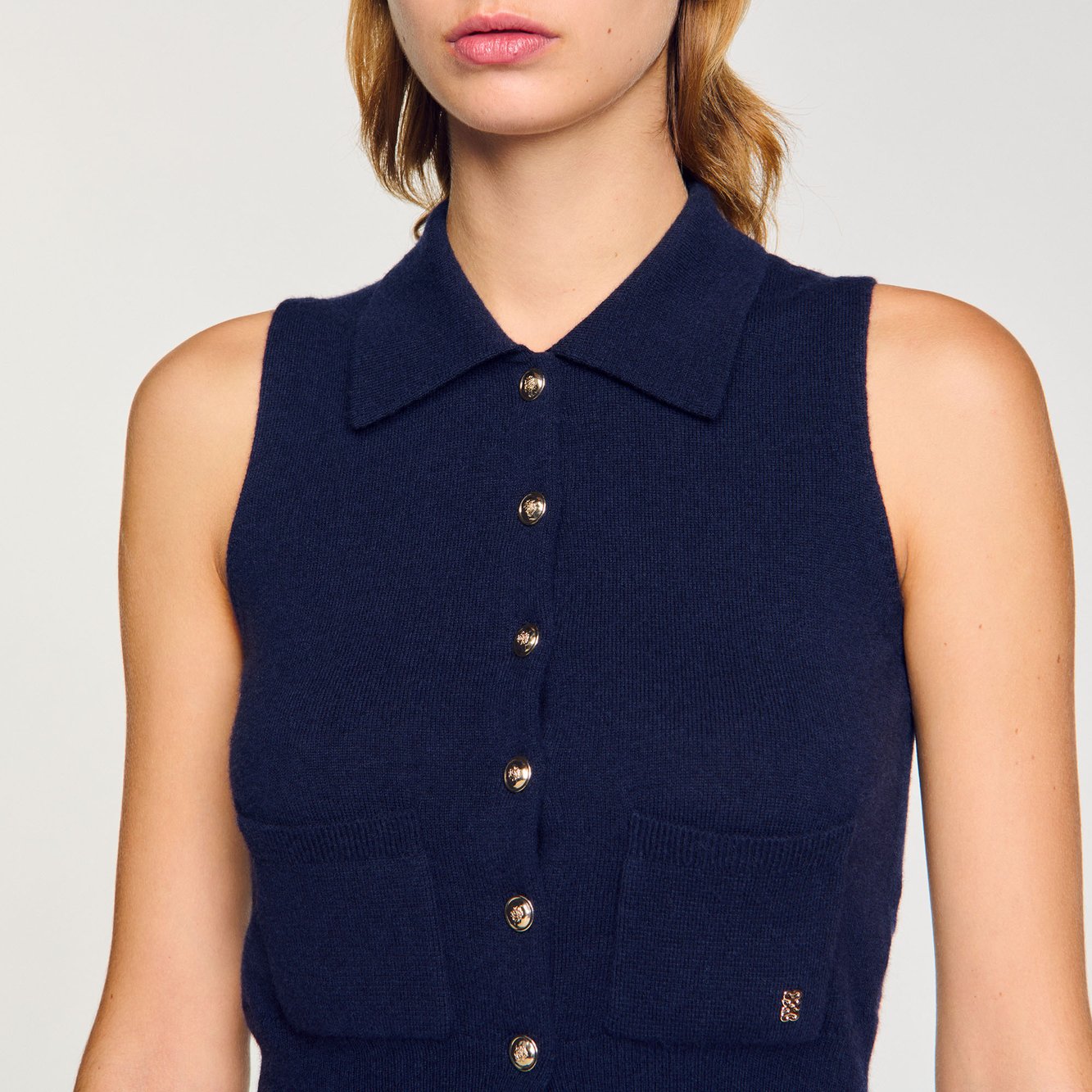 Gilet en laine et cachemire Sandro seconde main