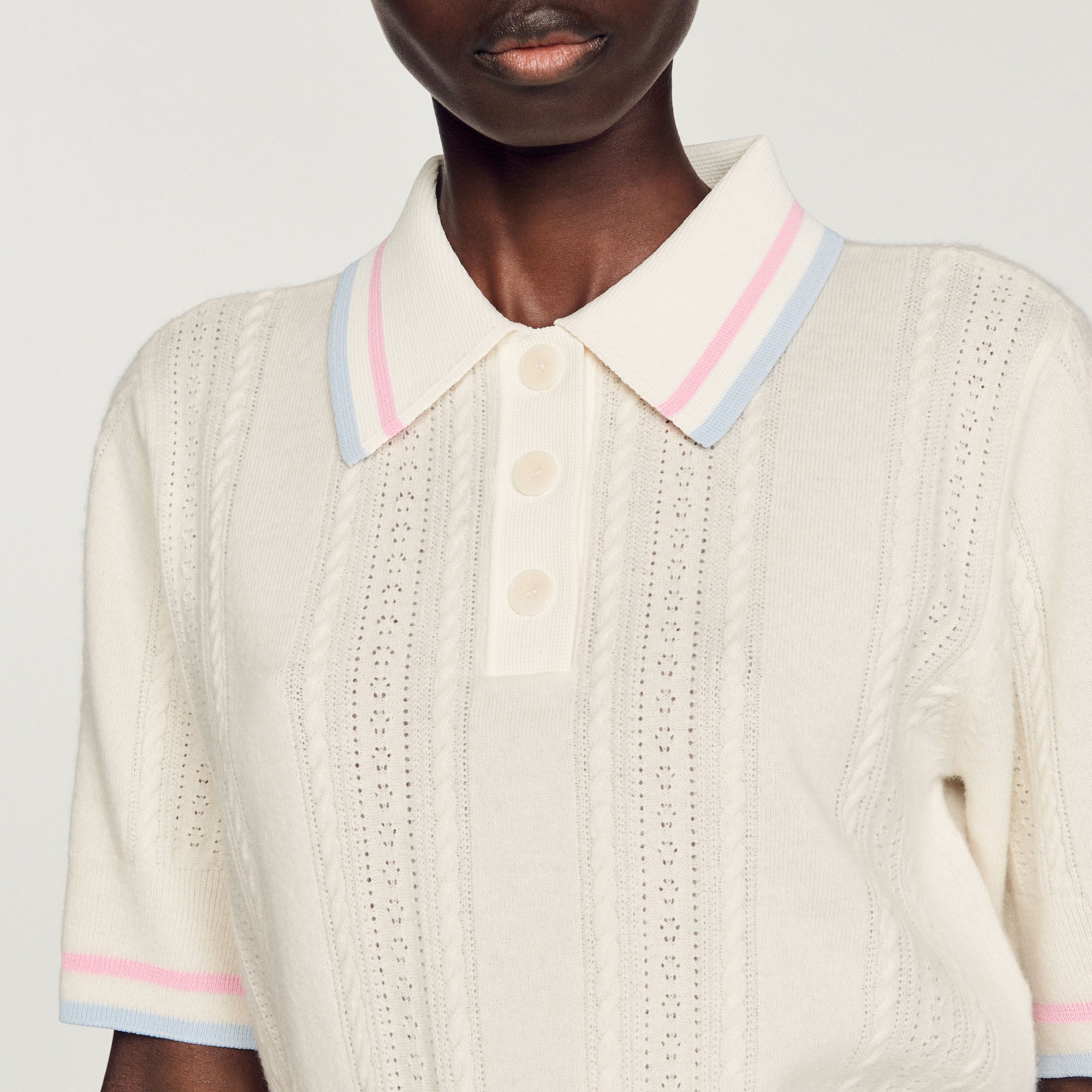 Pull polo en Maille Sandro seconde main