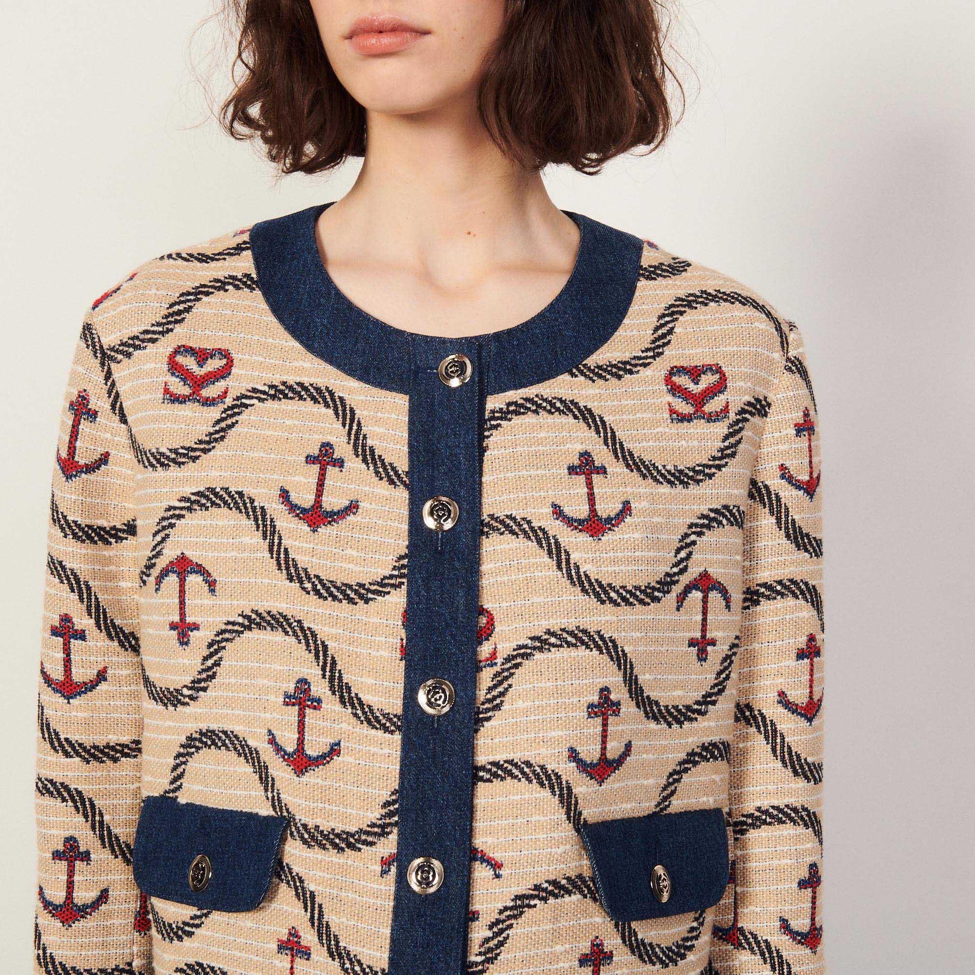 Veste en mix matière Sandro seconde main