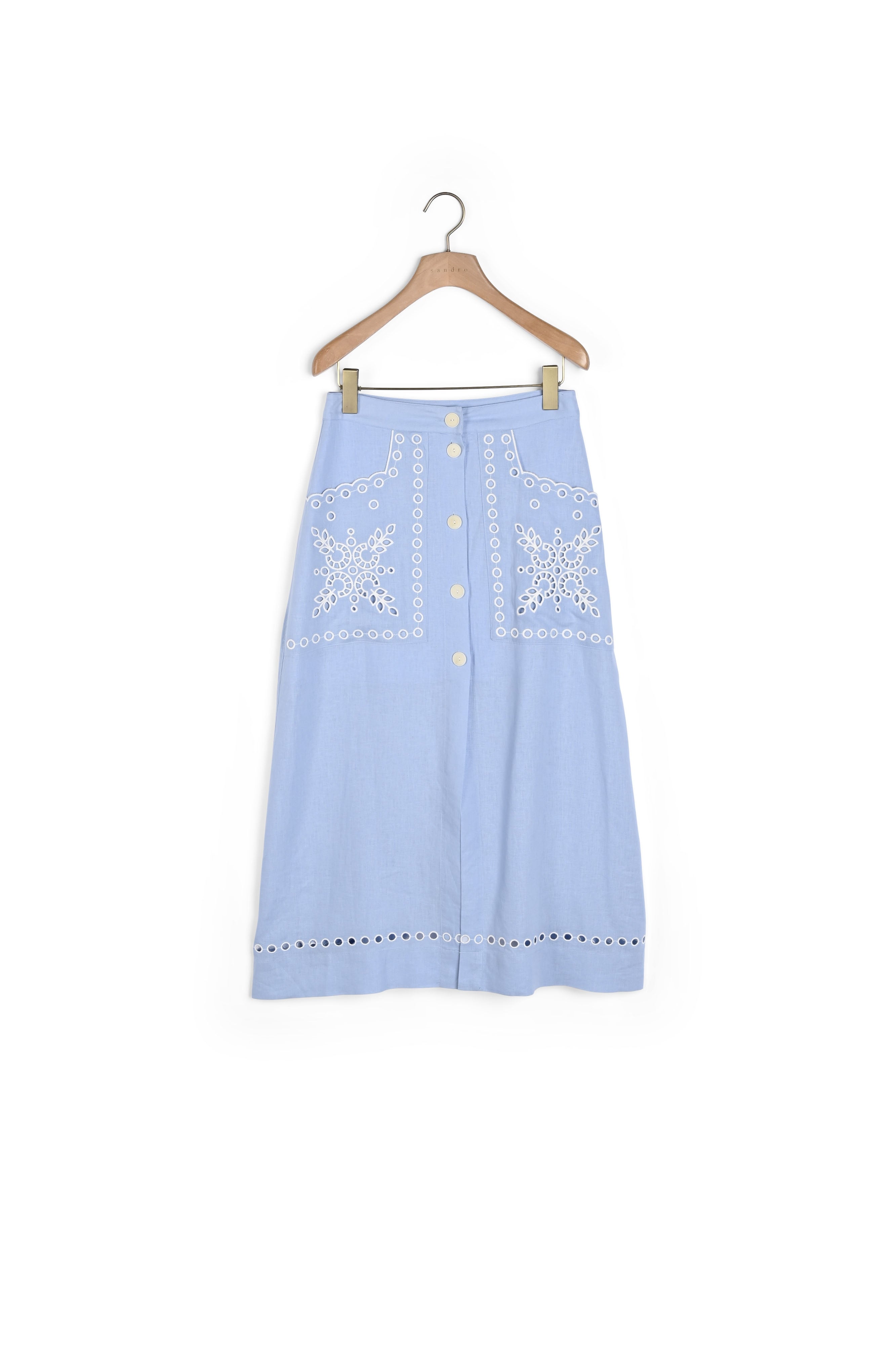 Jupe longue brodée Sandro seconde main