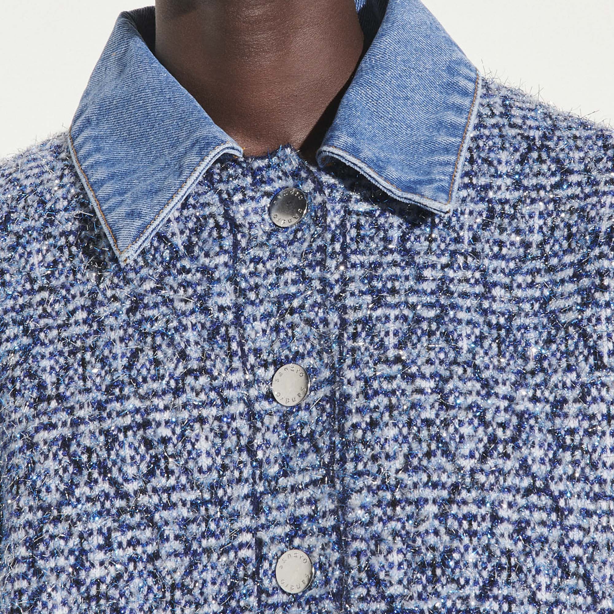 Blouson court en Maille fantaisie Sandro seconde main