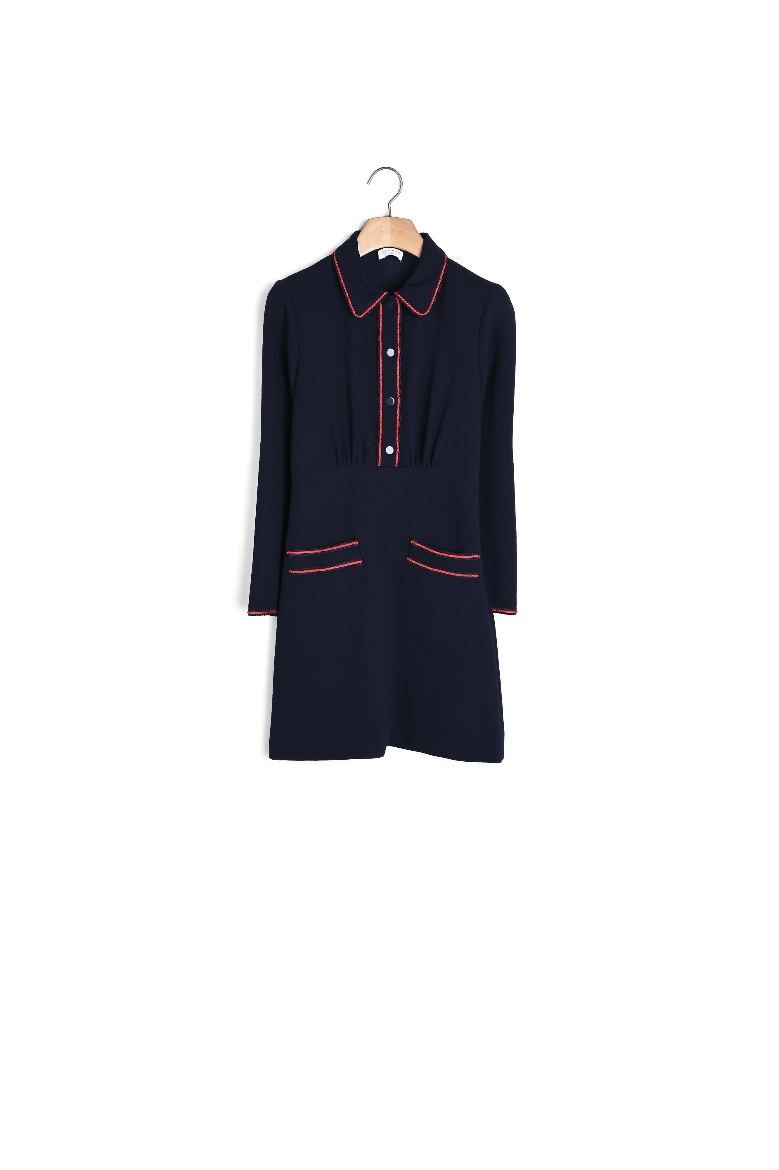 Robe  texturée à  galons Sandro seconde main