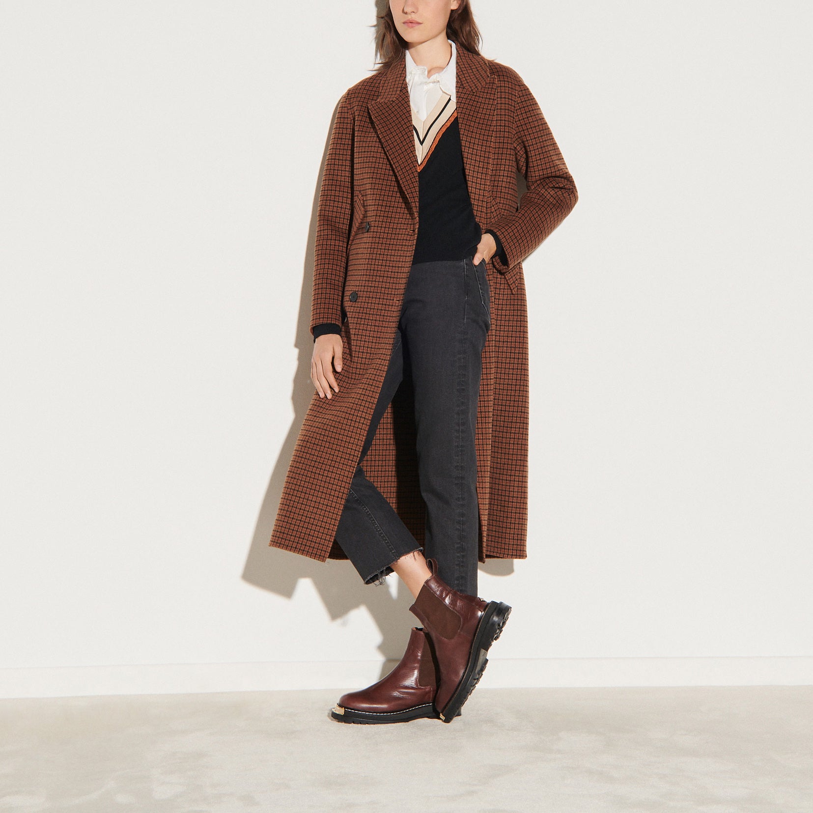Manteau long oversize en laine Sandro seconde main