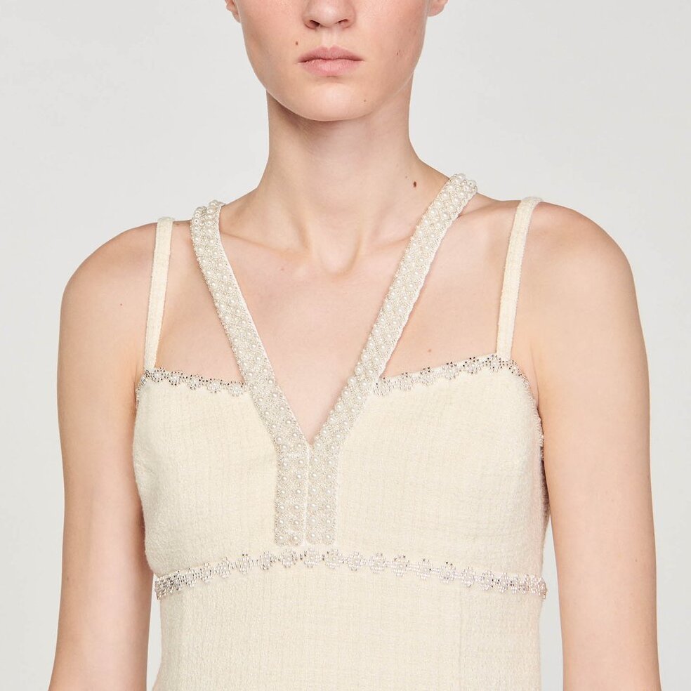 Robe courte ornée de perles Sandro seconde main