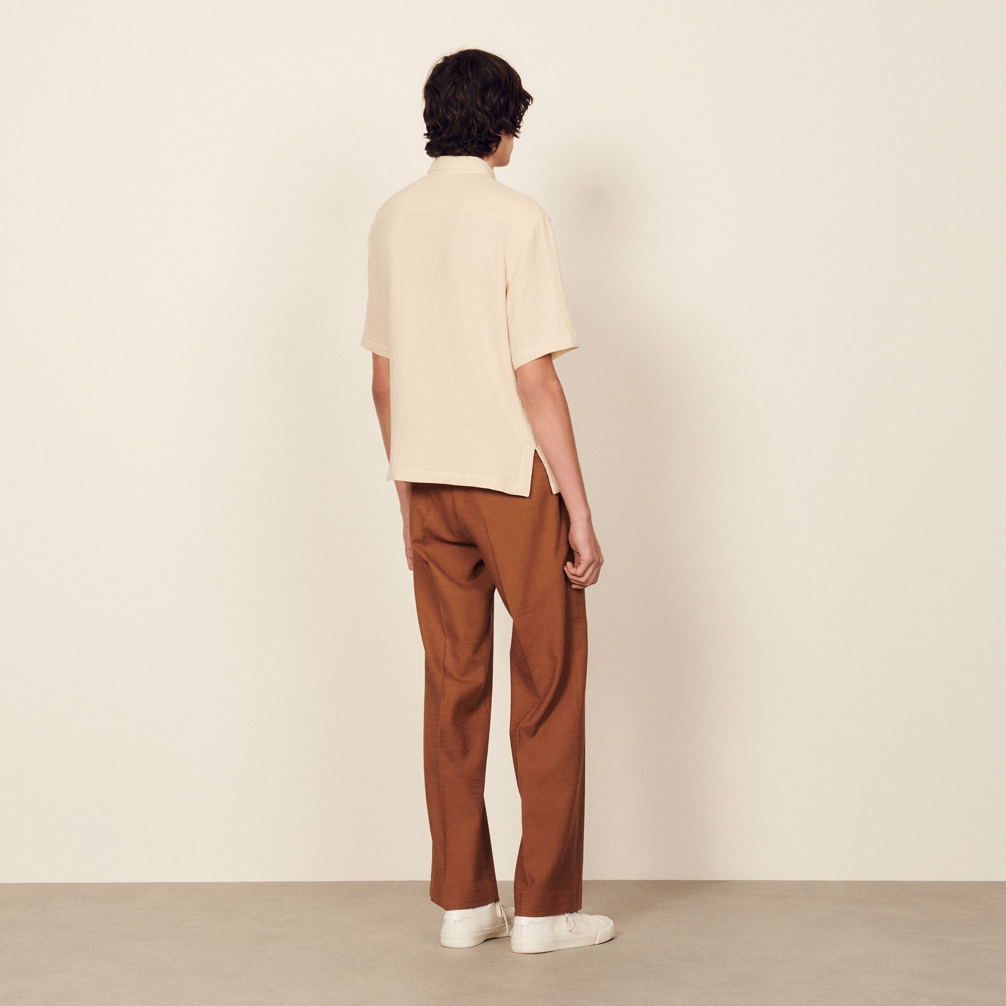 Chemise en coton gaufré Sandro seconde main