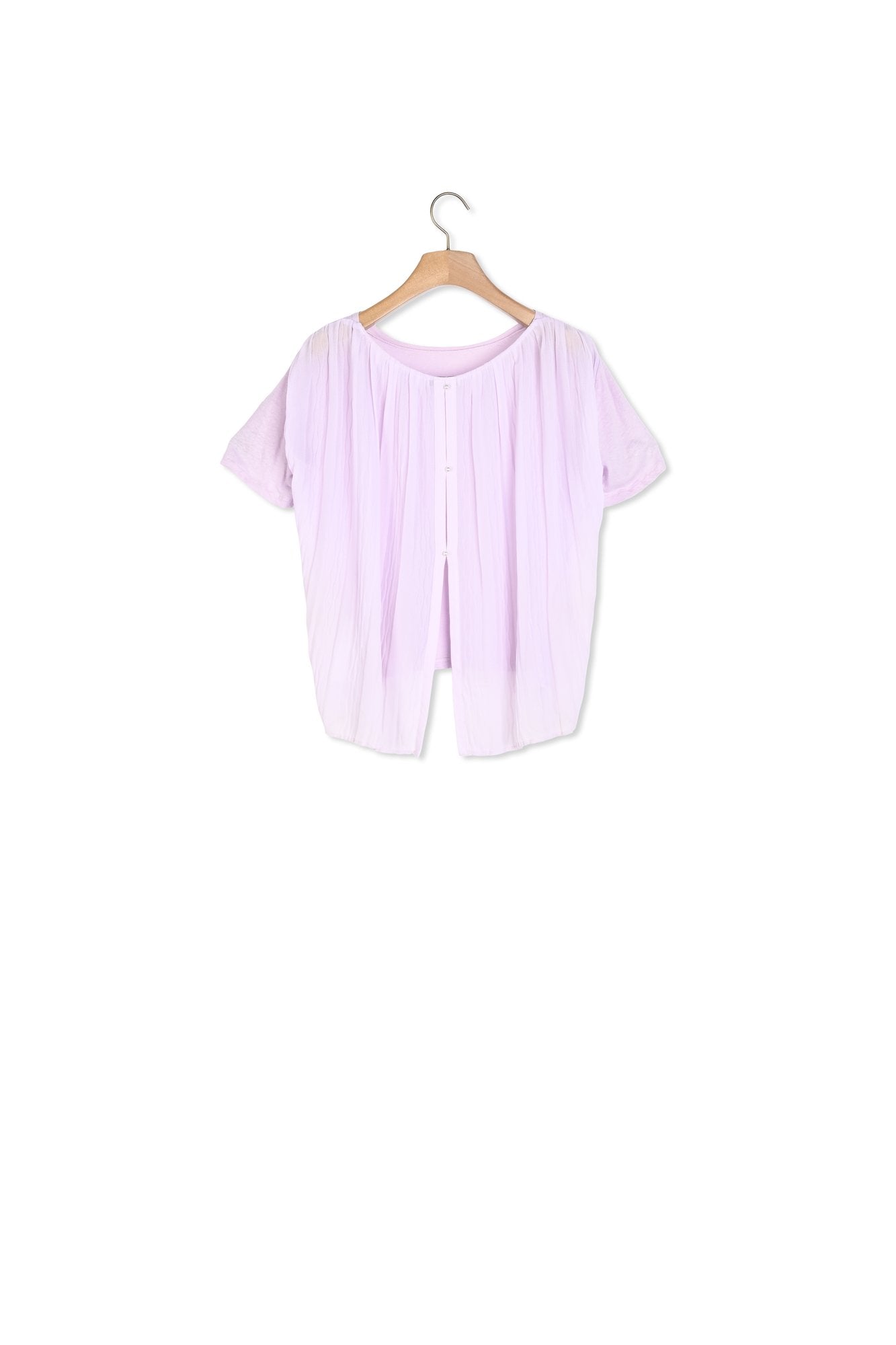 T-shirt en lin à dos plissé Sandro seconde main