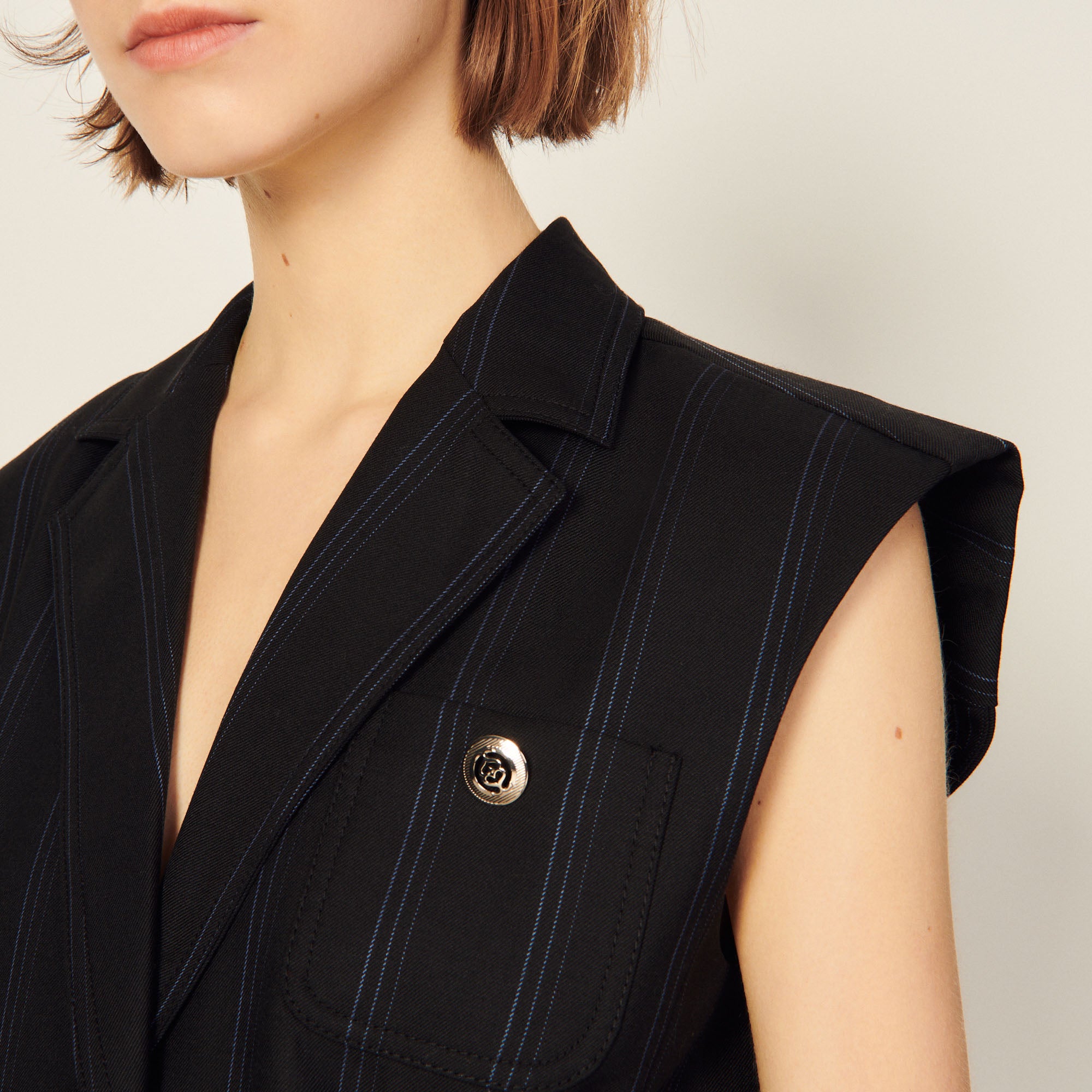 Robe tailleur rayée Sandro seconde main