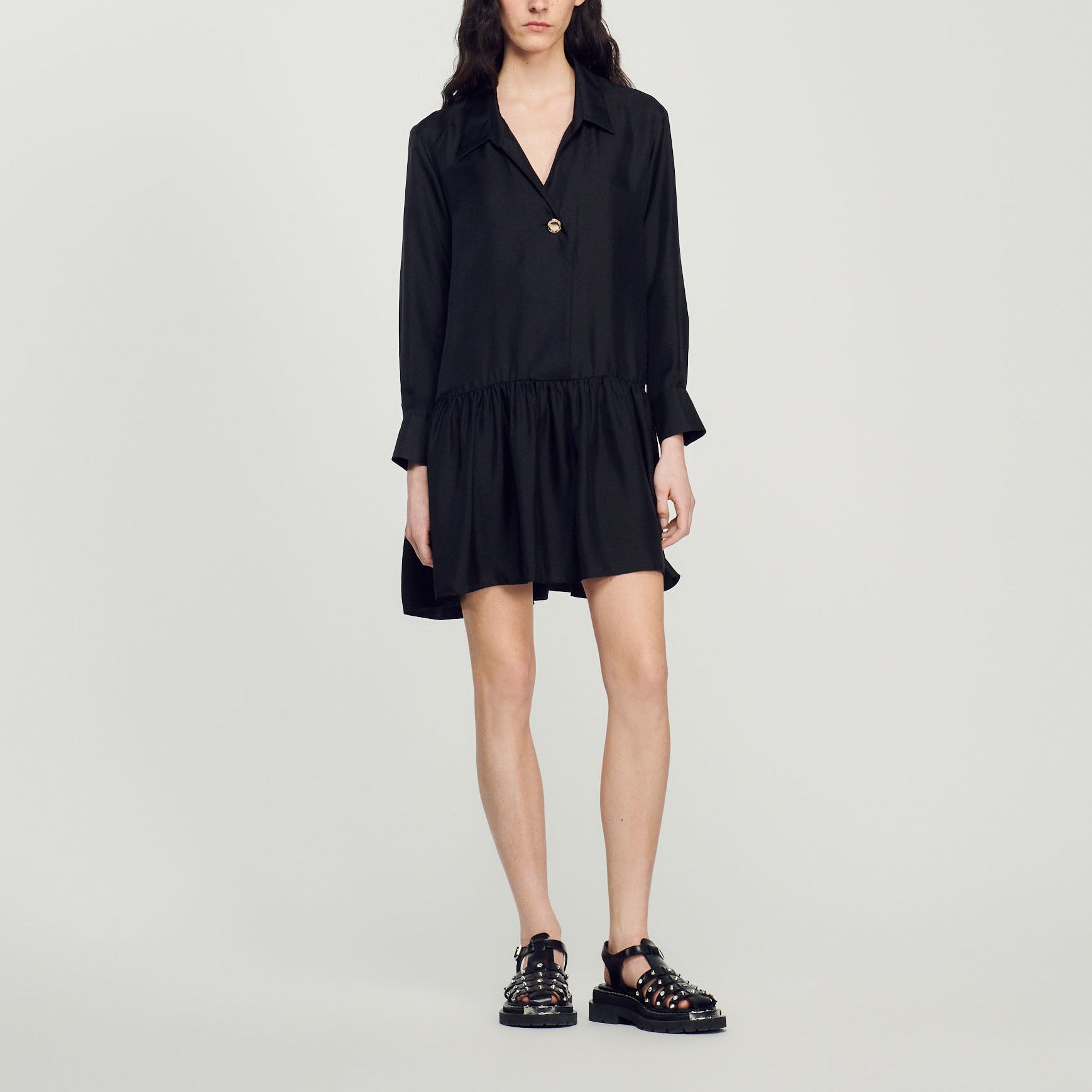 Robe courte en soie Sandro seconde main