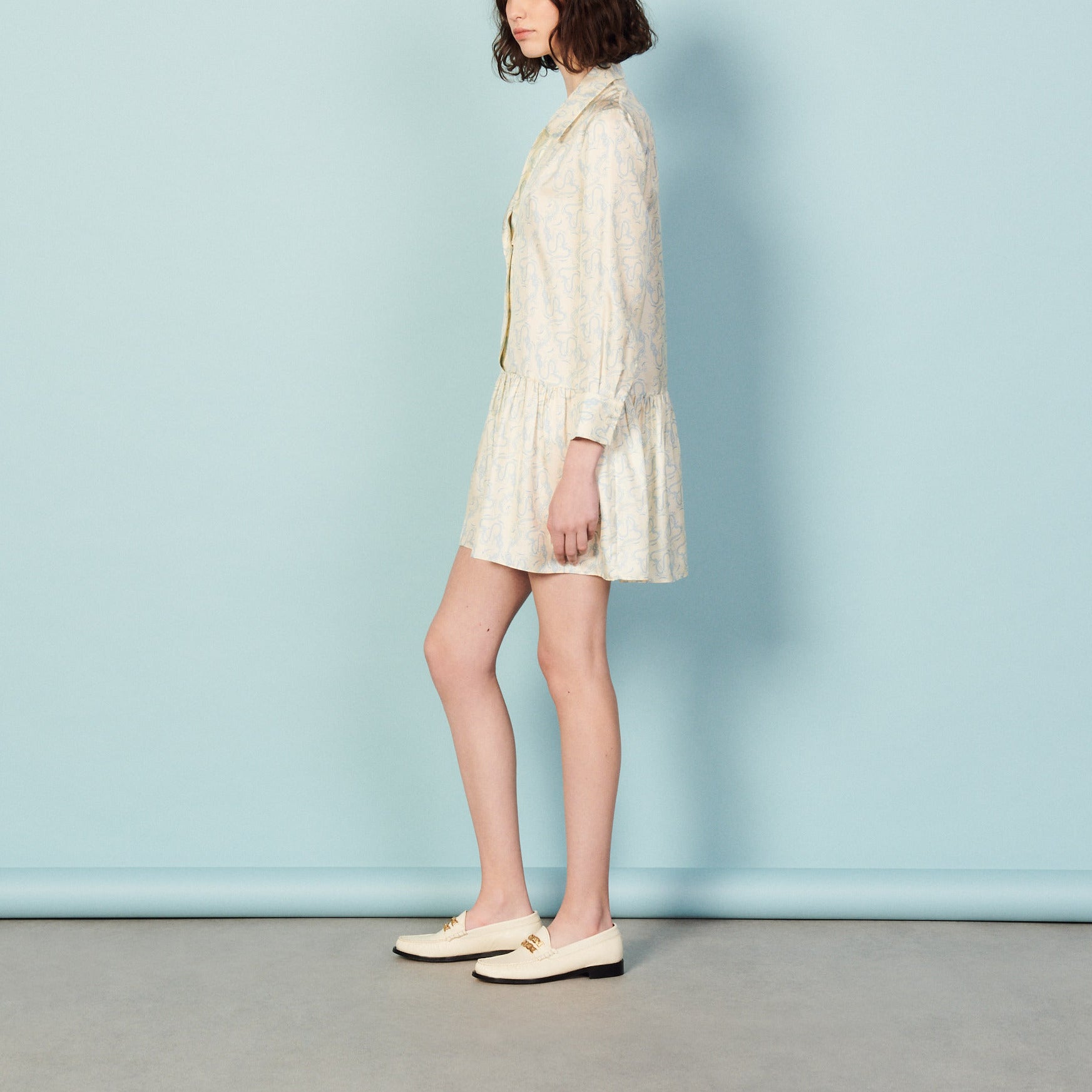 Robe en soie imprimée Sandro seconde main