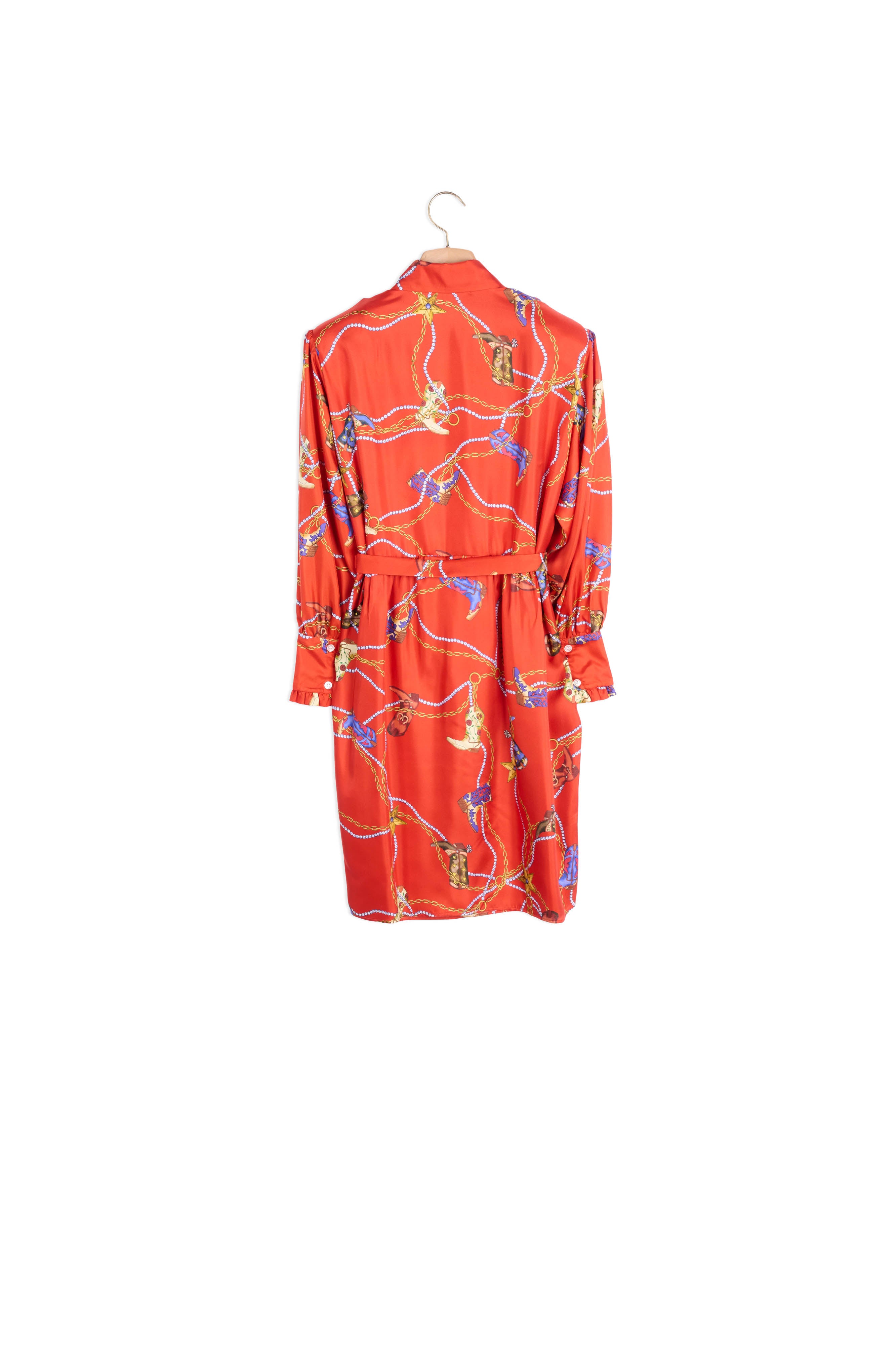 Robe courte en twill de soie imprimée Sandro seconde main