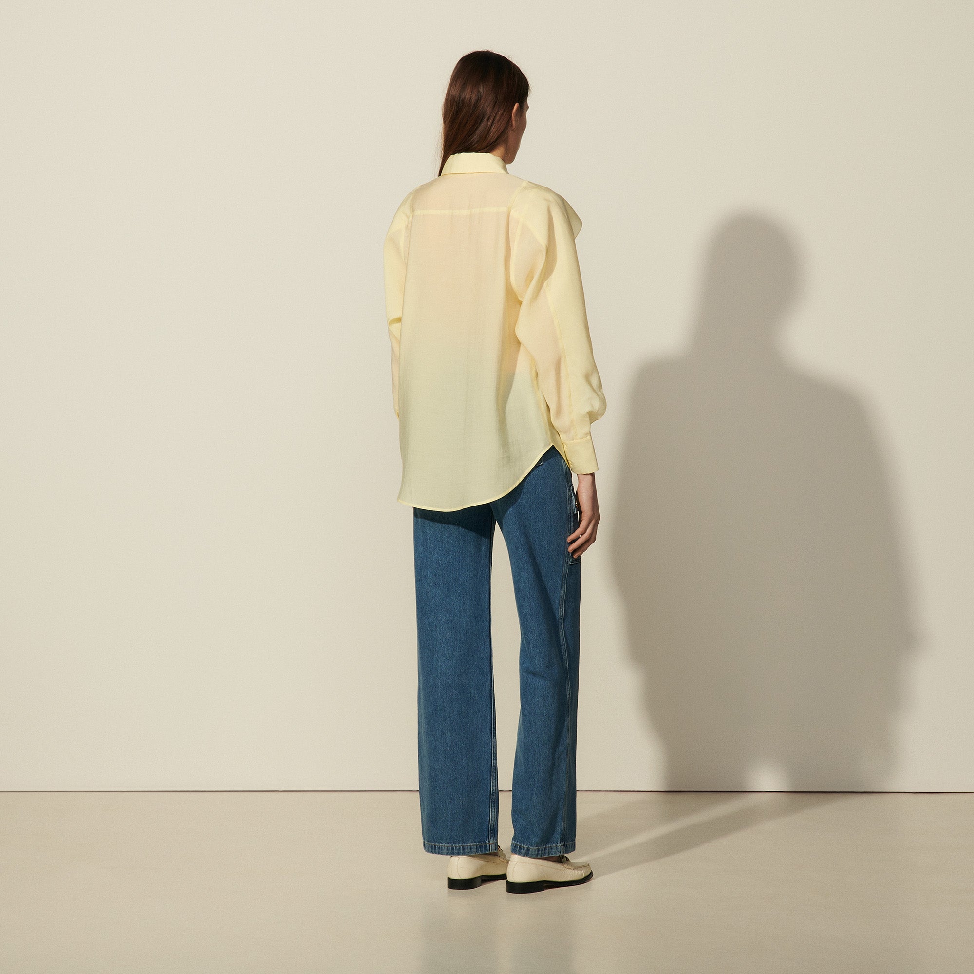 Chemise cape volantée oversize Sandro seconde main