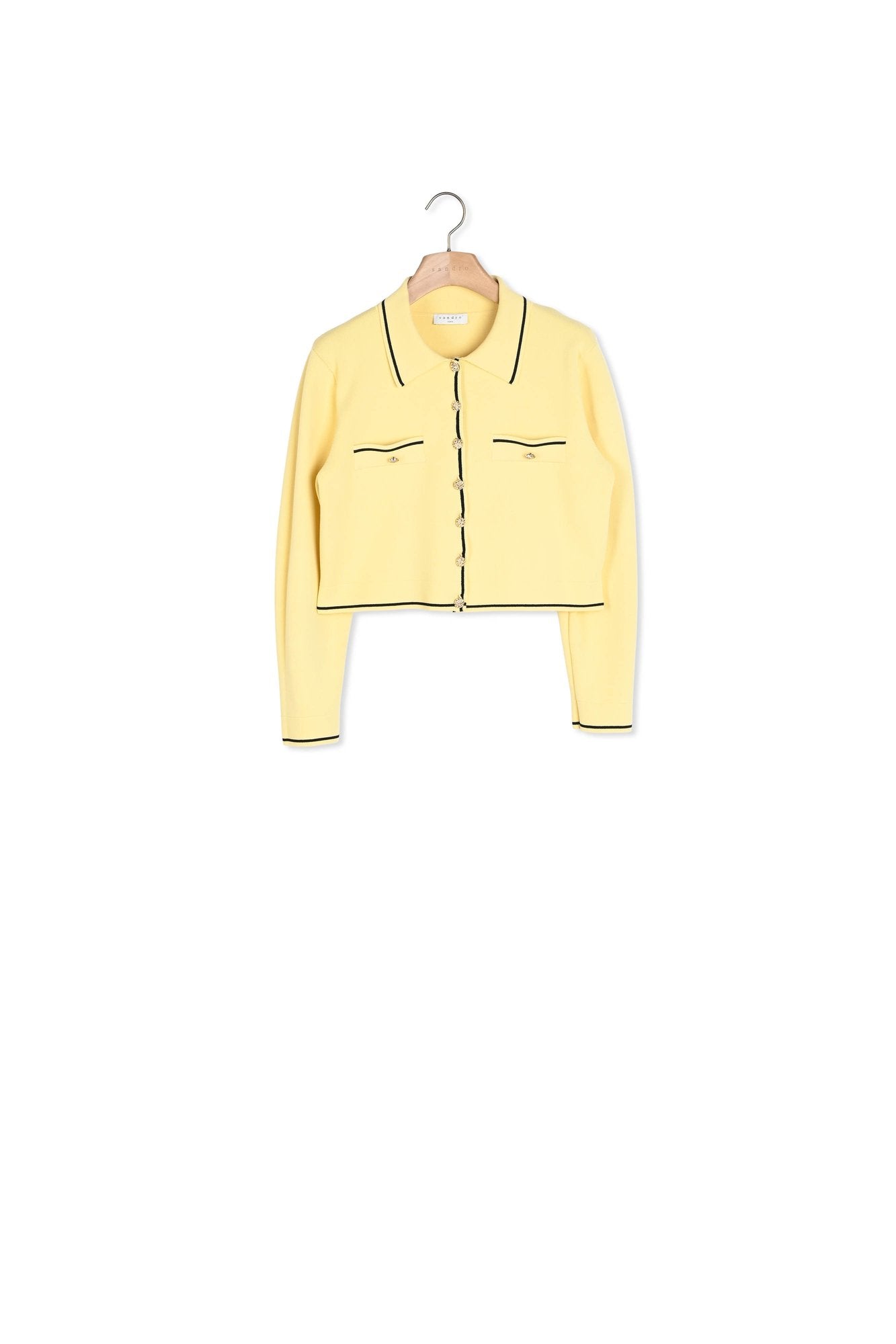 Cardigan court à col Chemise Sandro seconde main