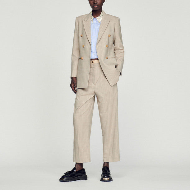 Veste de tailleur à rayures tennis Sandro seconde main