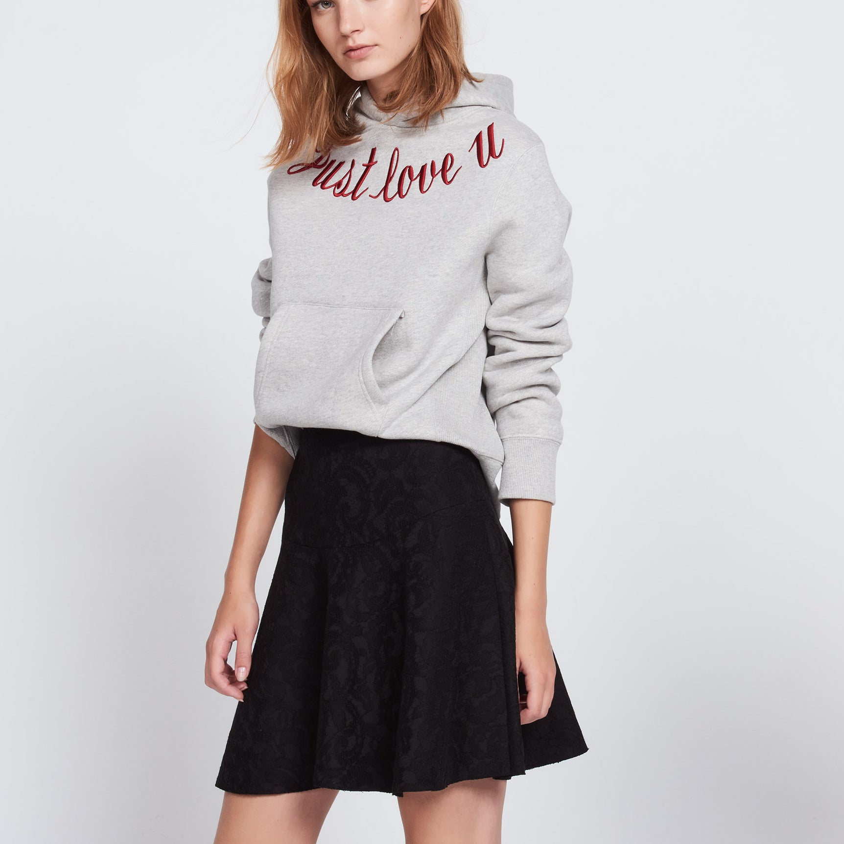 Pull à capuche en coton avec broderie Sandro seconde main