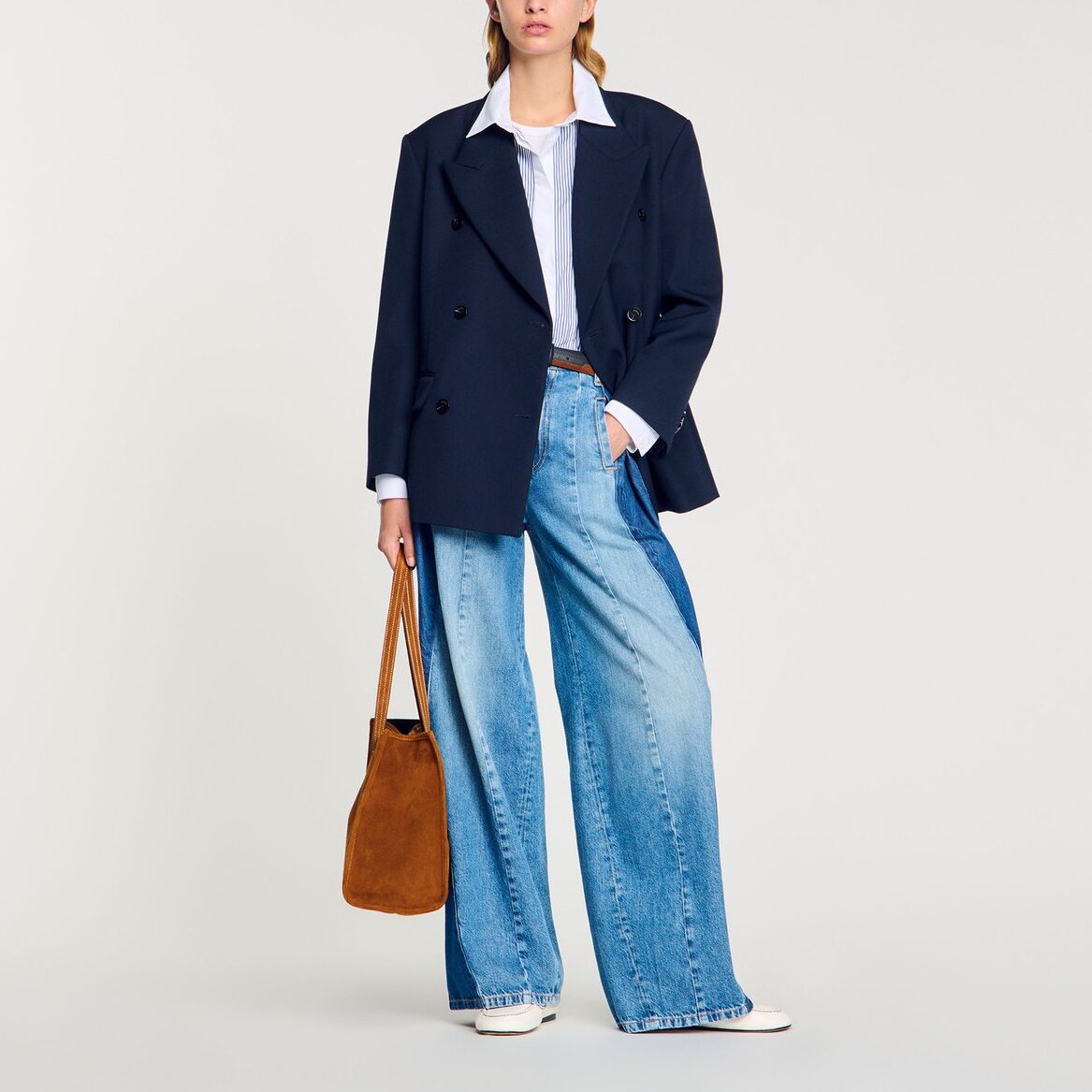 Veste de costume en laine mélangée Sandro seconde main