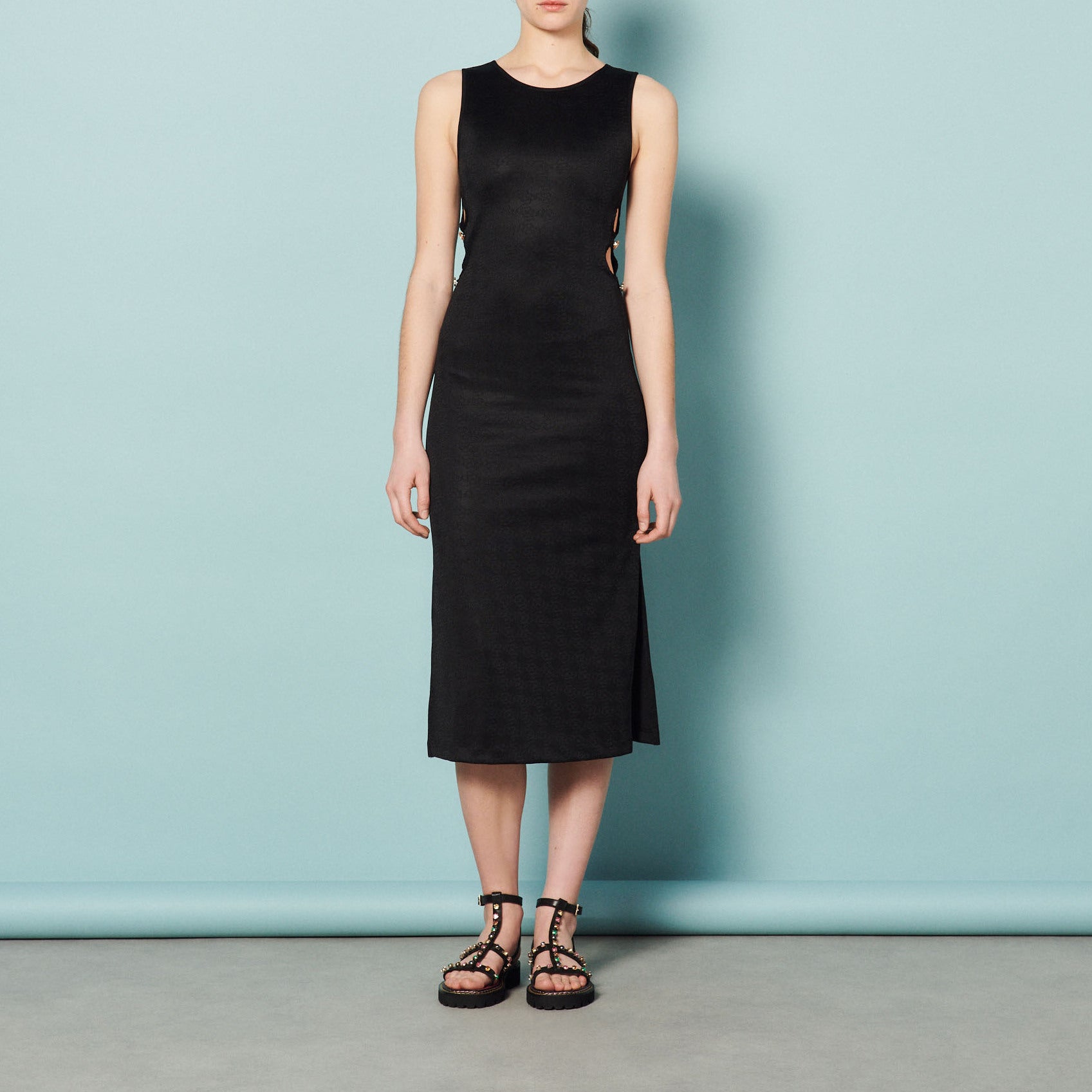 Robe mi-longue à découpes Sandro seconde main