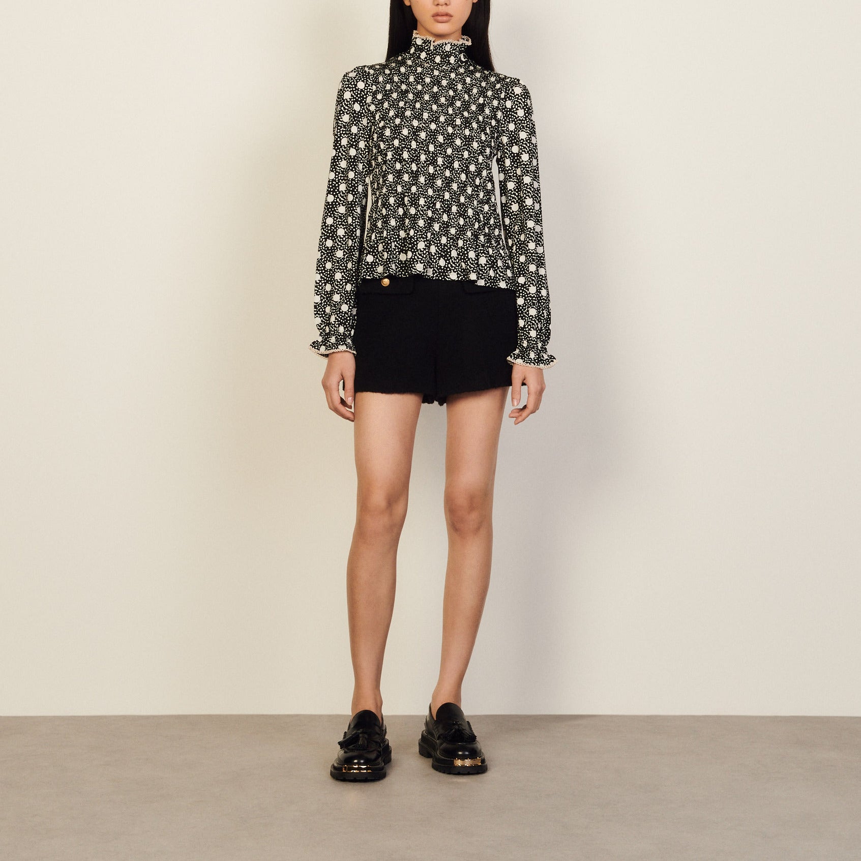 T-shirt Ecru Sandro seconde main