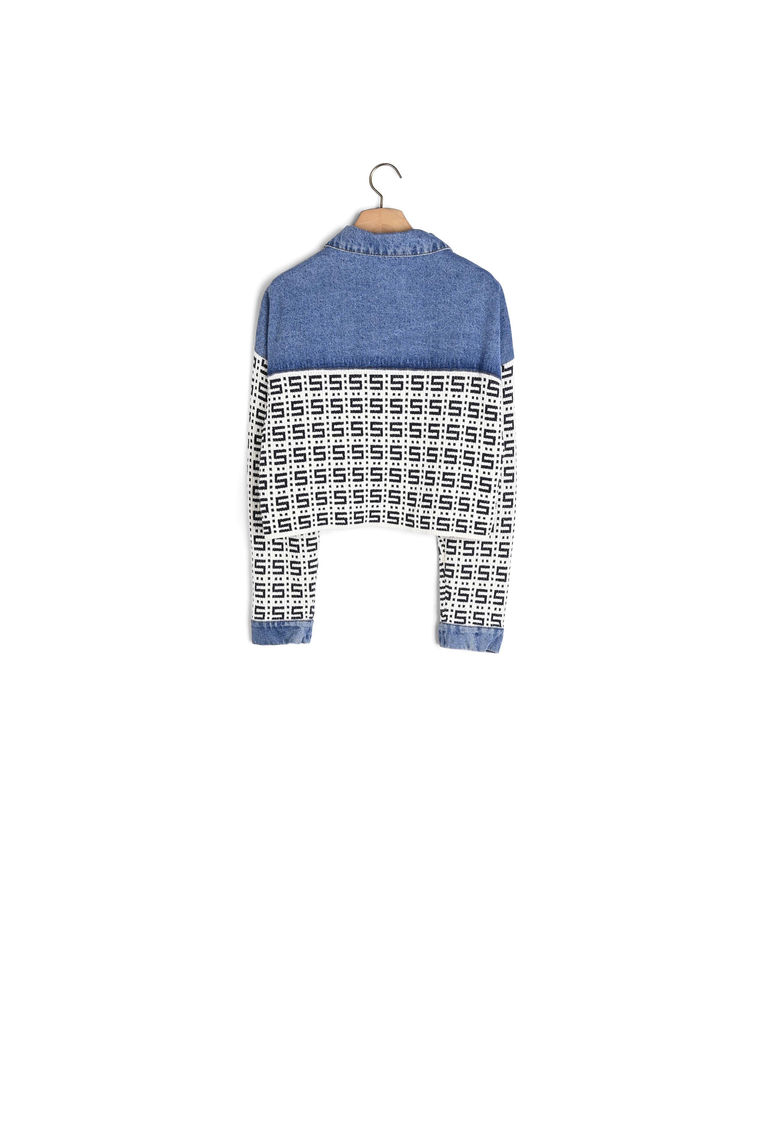 Cardicoat court en denim Sandro seconde main
