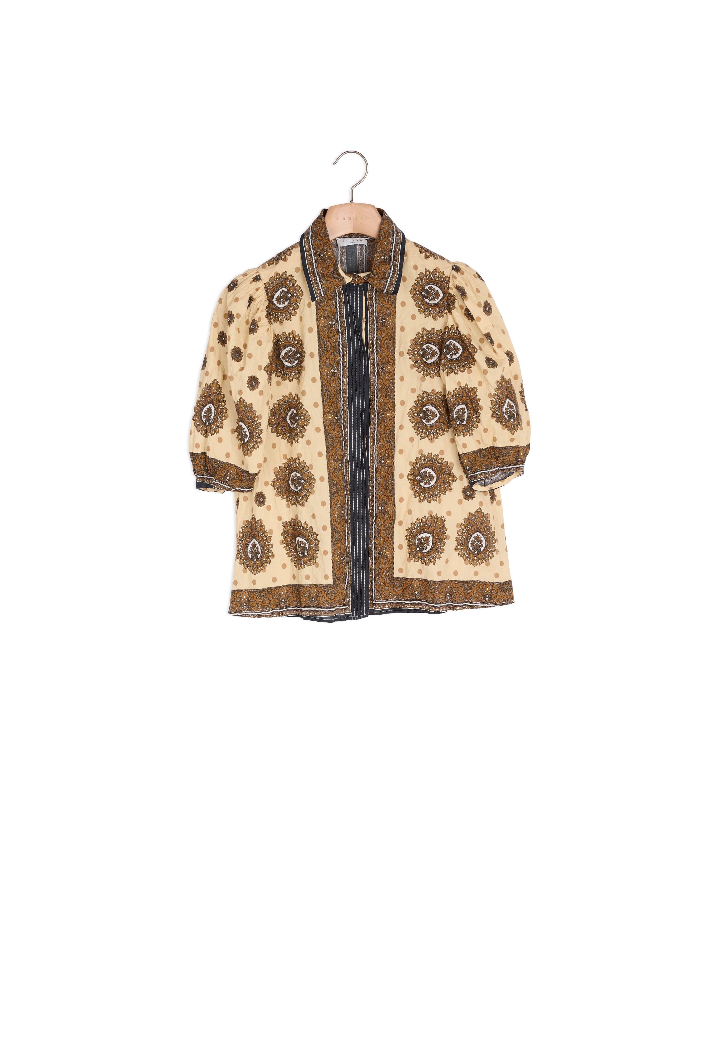 Chemise en coton imprimé Sandro seconde main