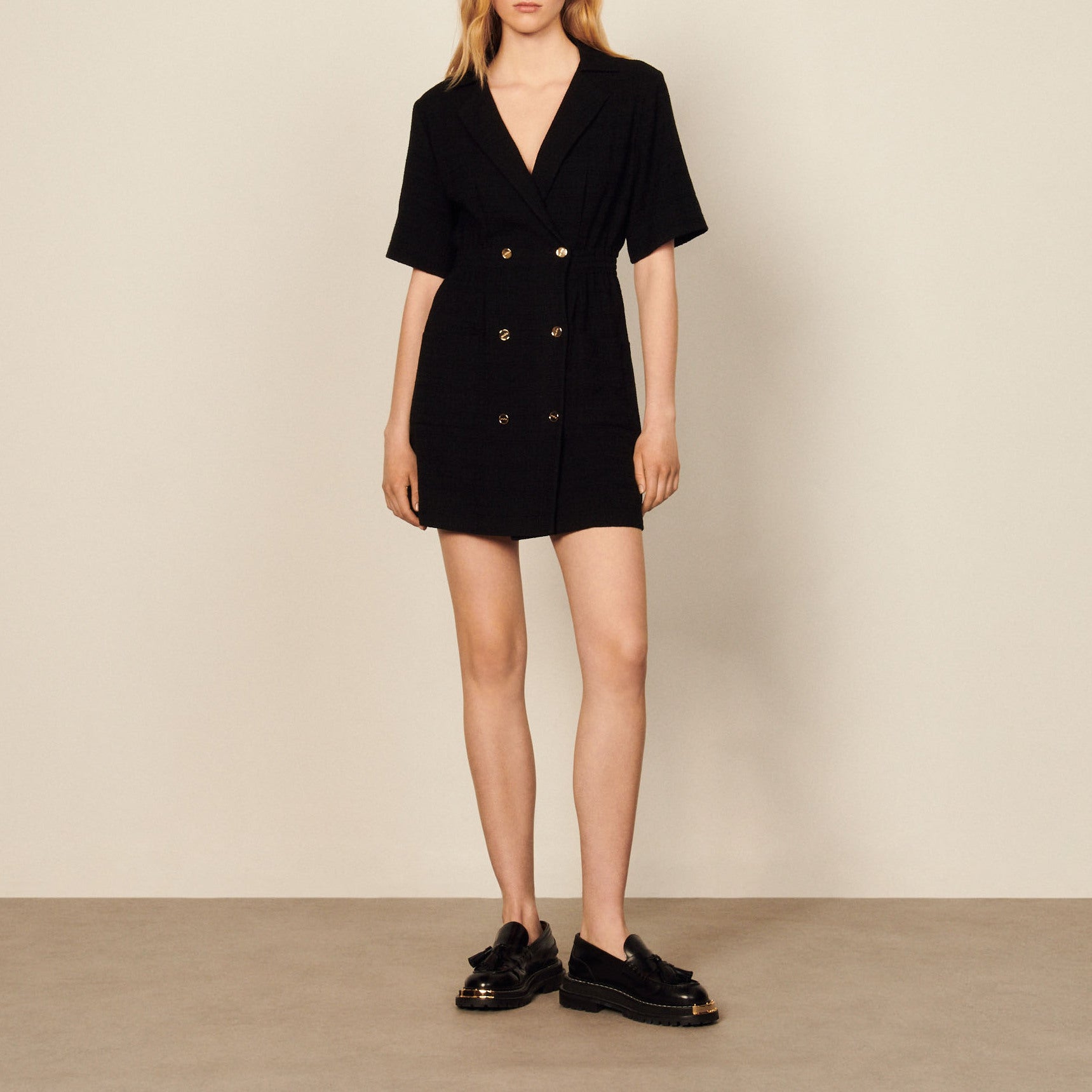 Robe à col tailleur Sandro seconde main