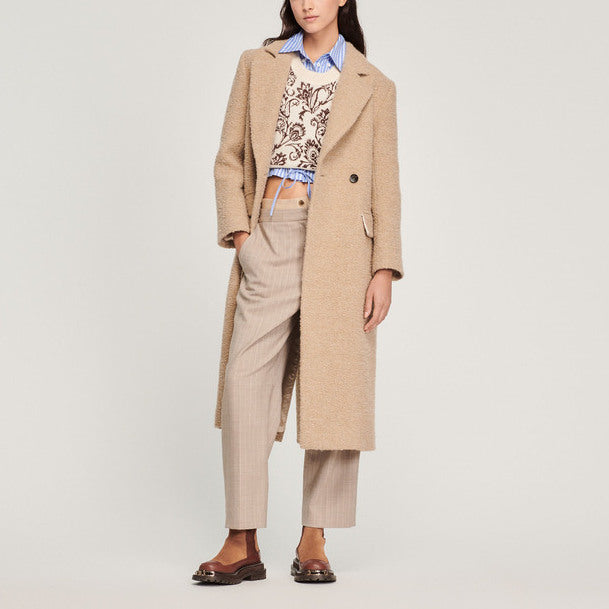 Manteau long à col tailleur Sandro seconde main