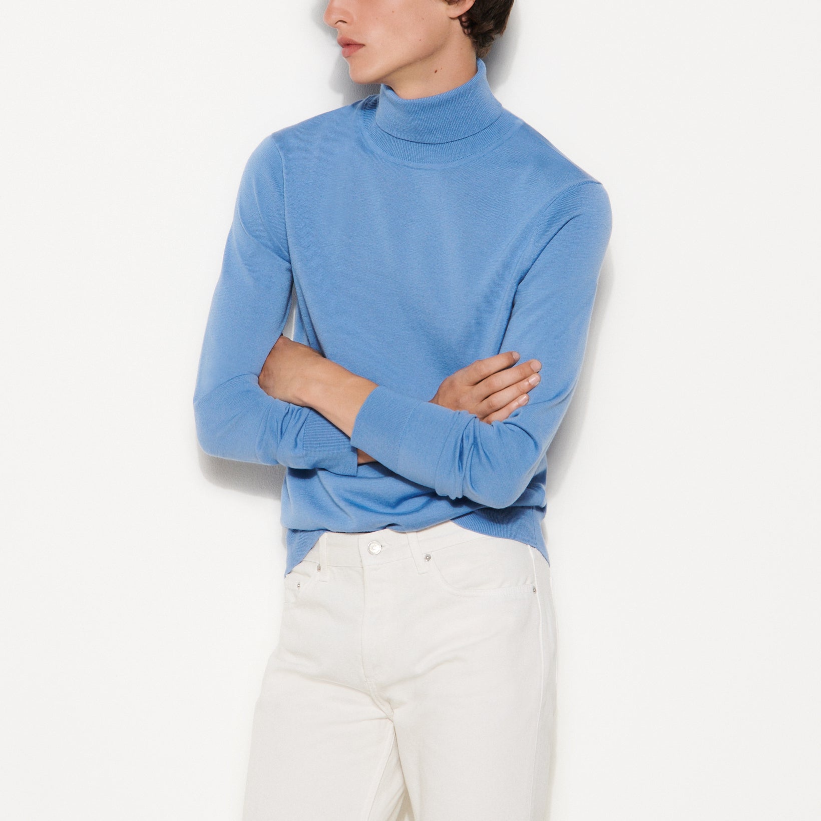 Pull à col roulé en laine Sandro seconde main