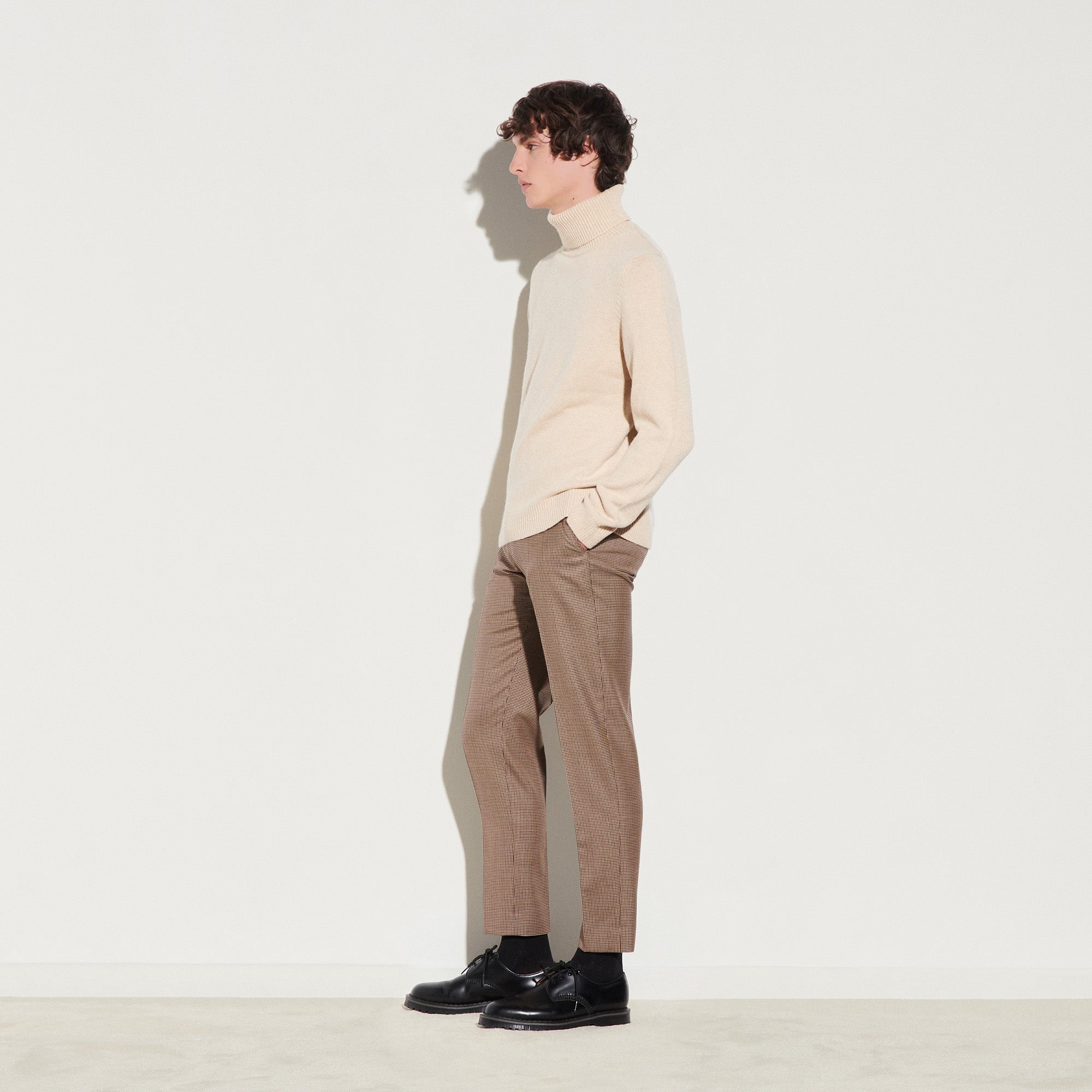 Pull à col roulé en laine et cachemire Sandro seconde main