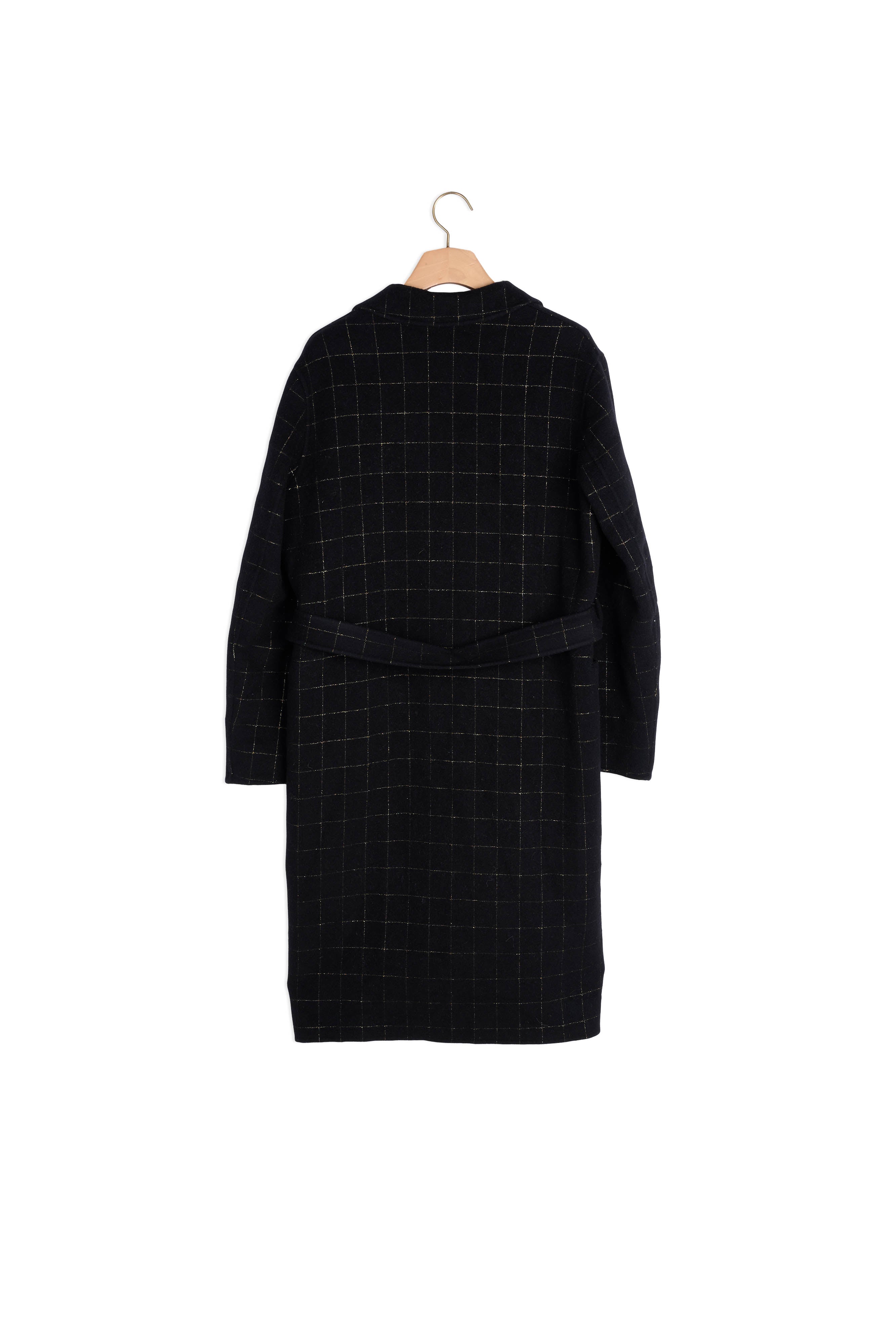 Manteau long à carreaux fantaisies Sandro seconde main