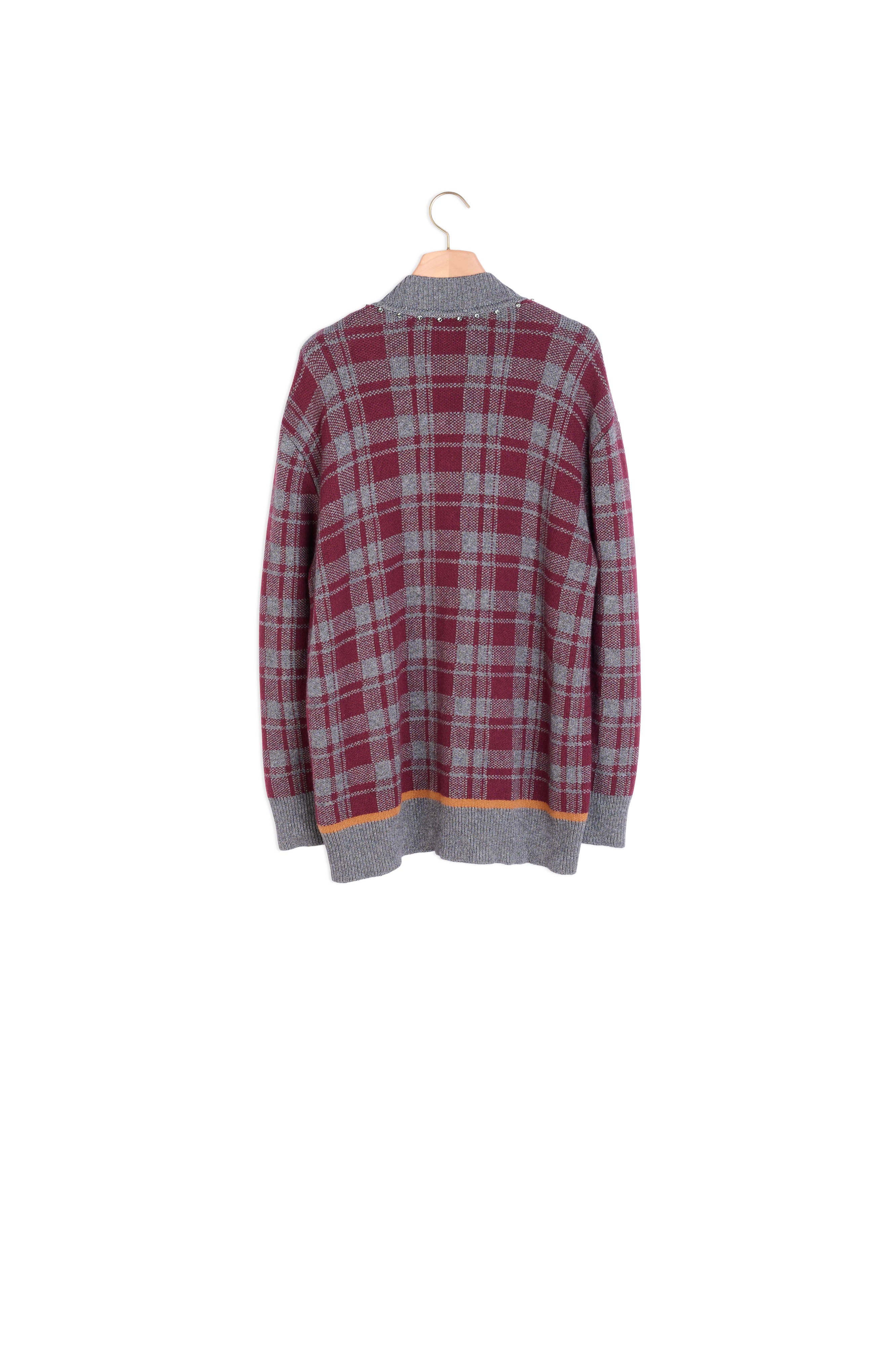 Gilet oversize à carreaux Sandro seconde main