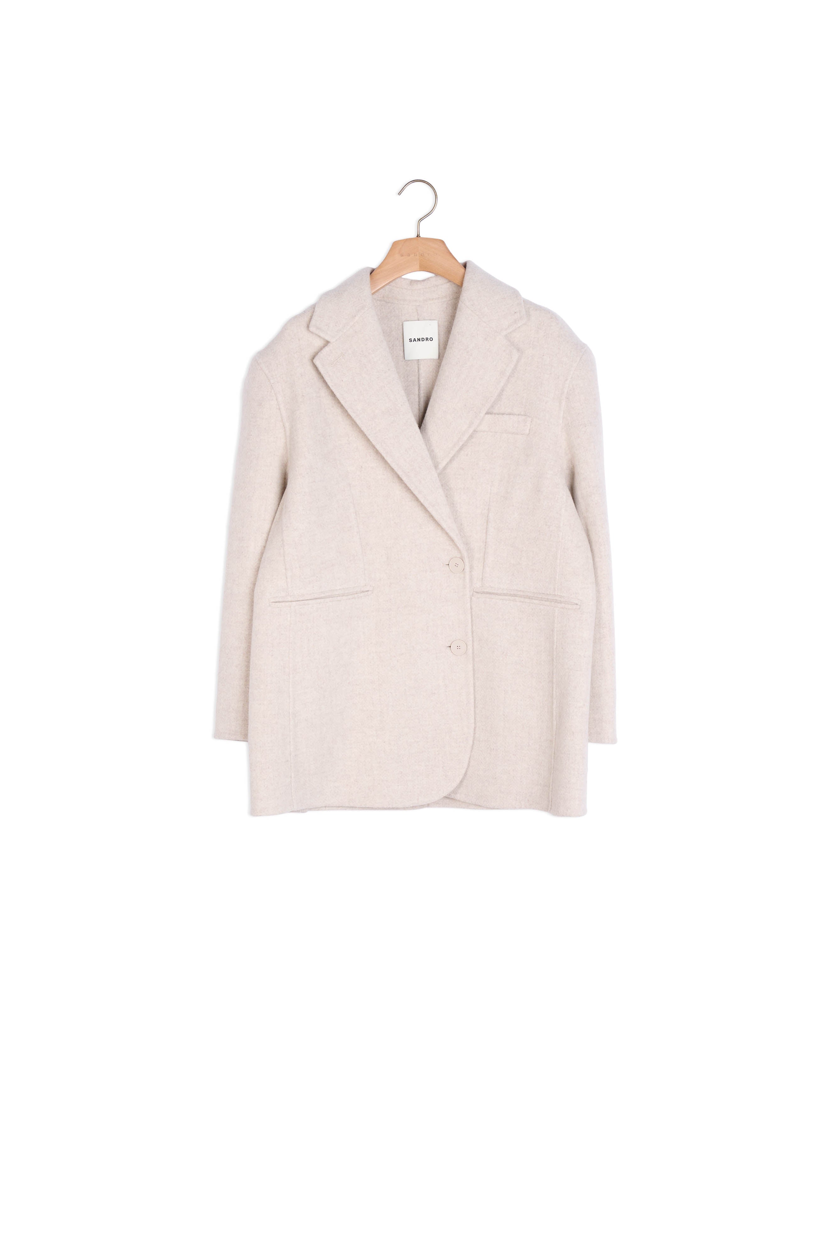 Manteau oversize en laine Sandro seconde main