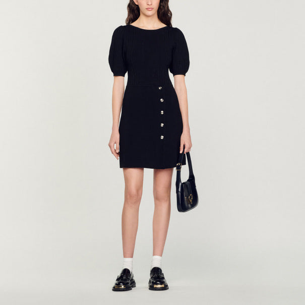 Robe courte à manches ballons Sandro seconde main