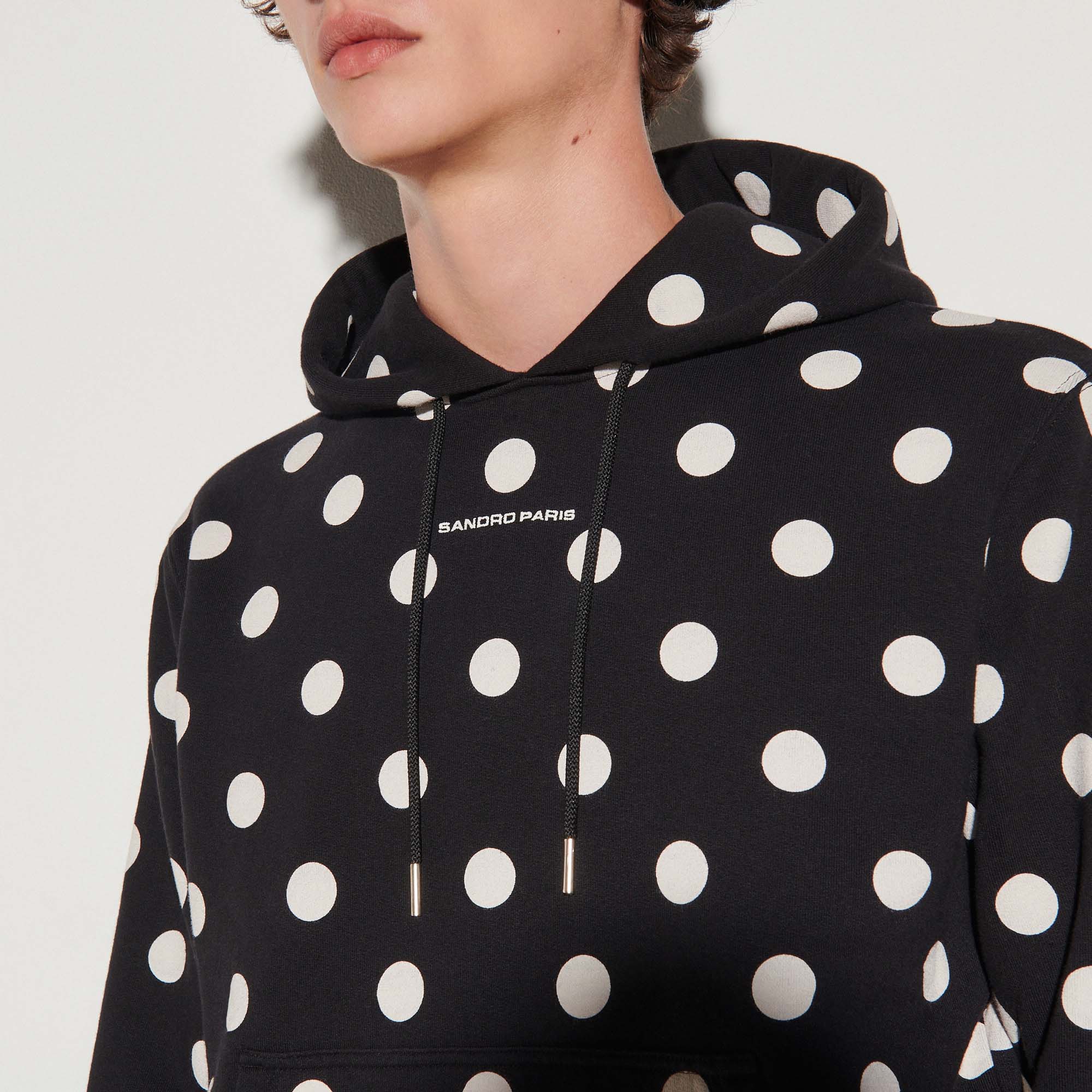 Sweat à capuche à pois Sandro seconde main