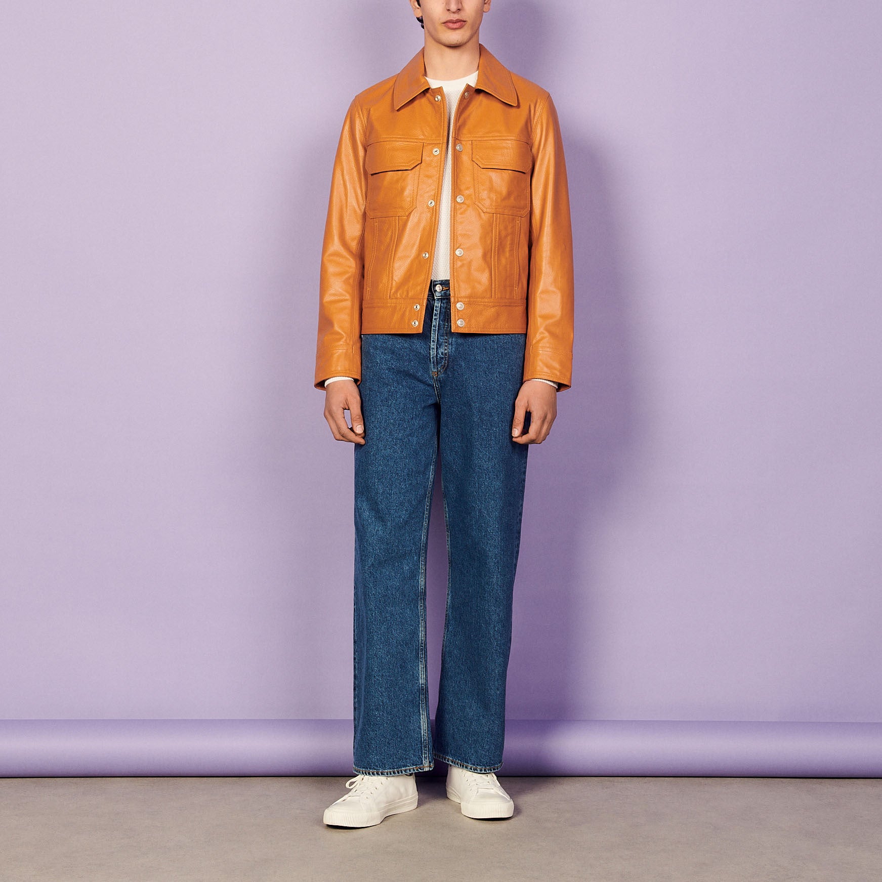 Veste en cuir Sandro seconde main