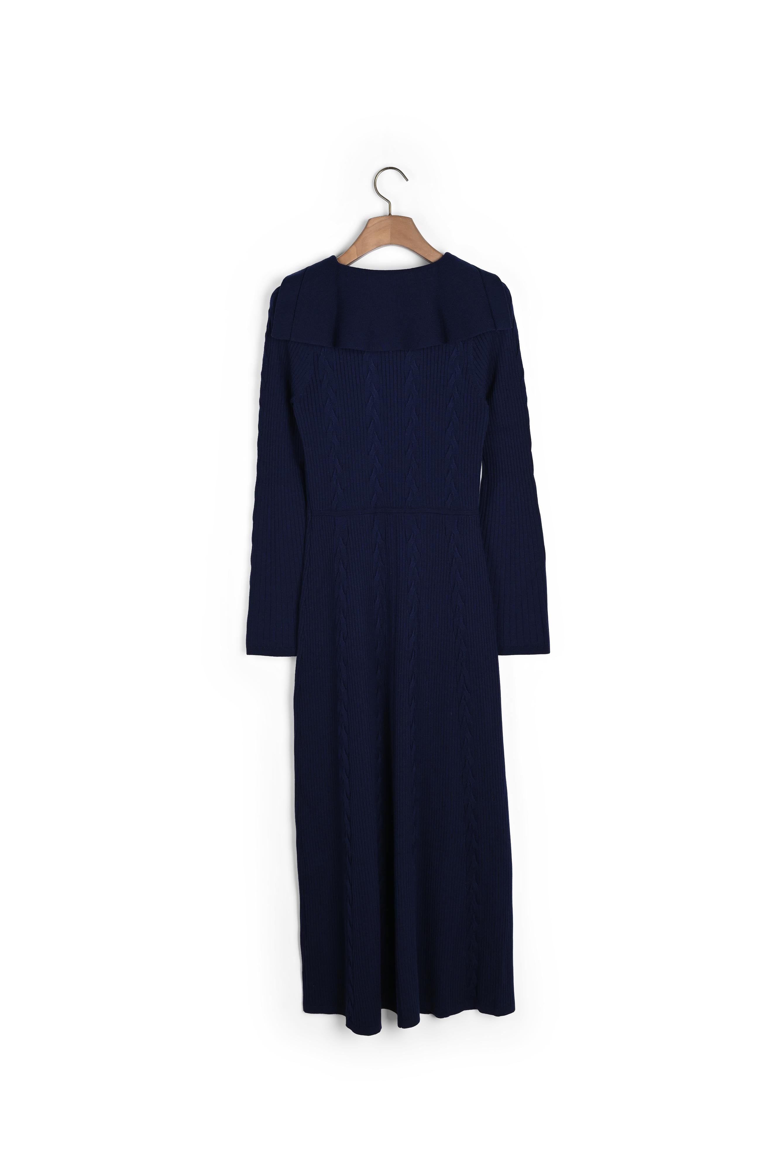 Robe longue à col vareuse Sandro seconde main