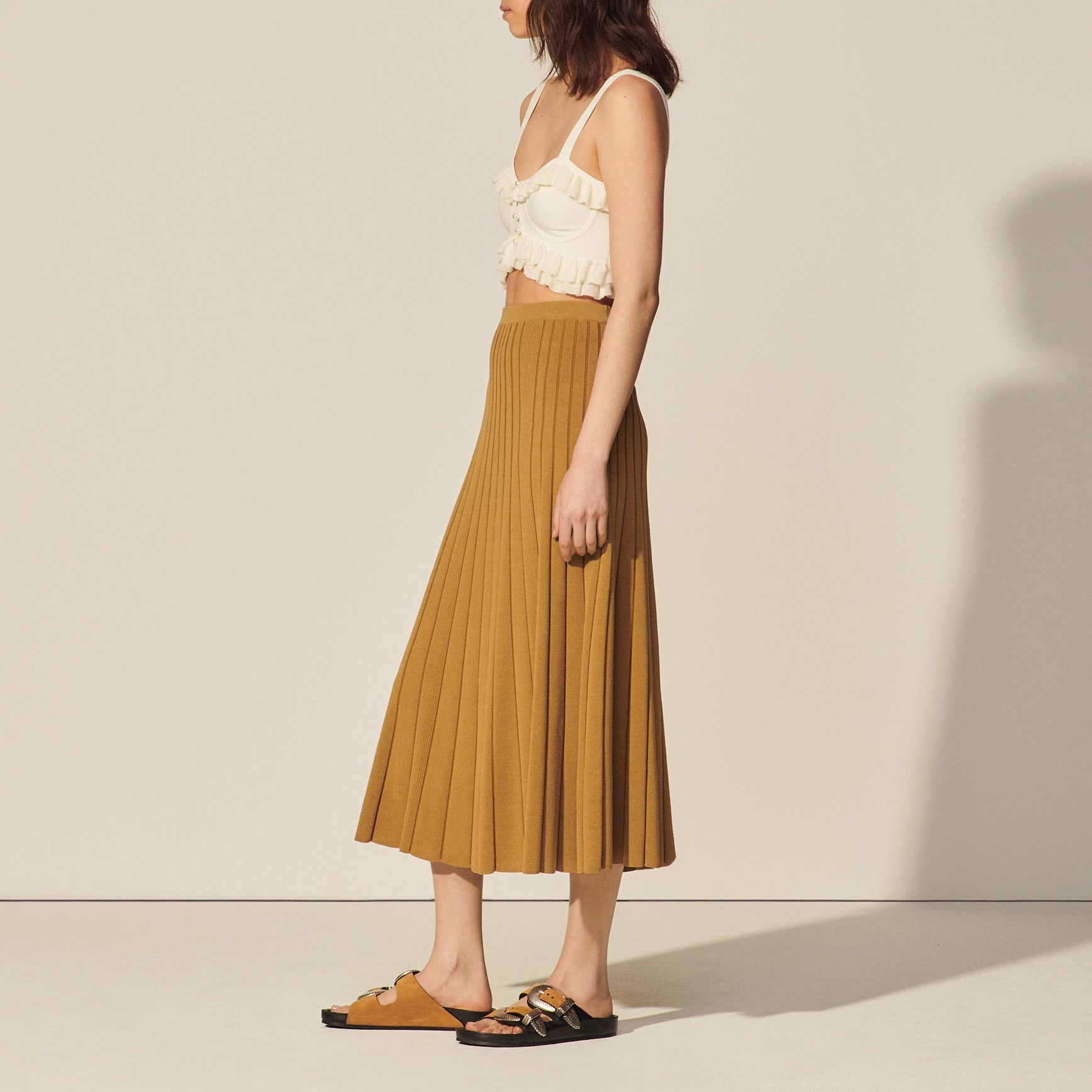 Jupe midi en Maille Sandro seconde main