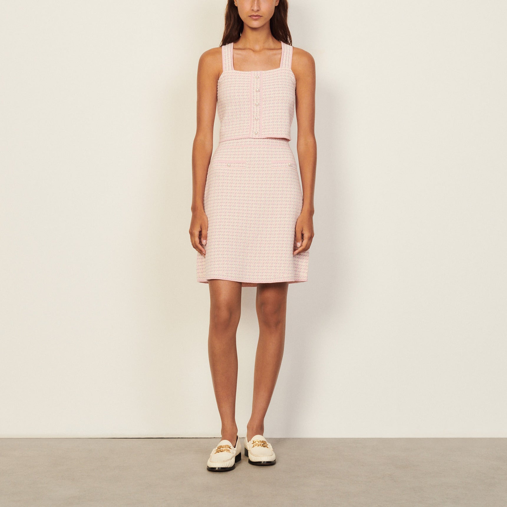 Top court en tweed fantaisie Sandro seconde main