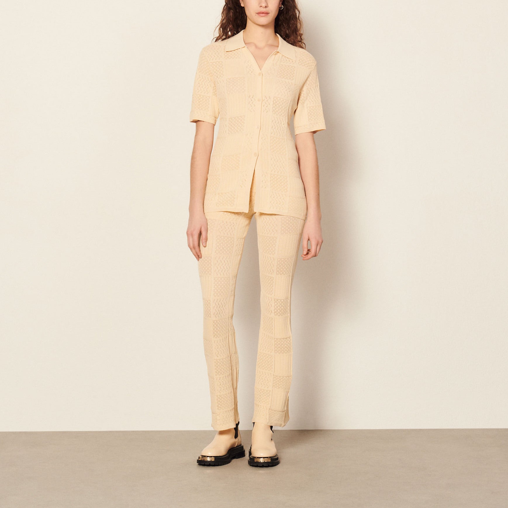 Chemise en Maille pointelle Sandro seconde main