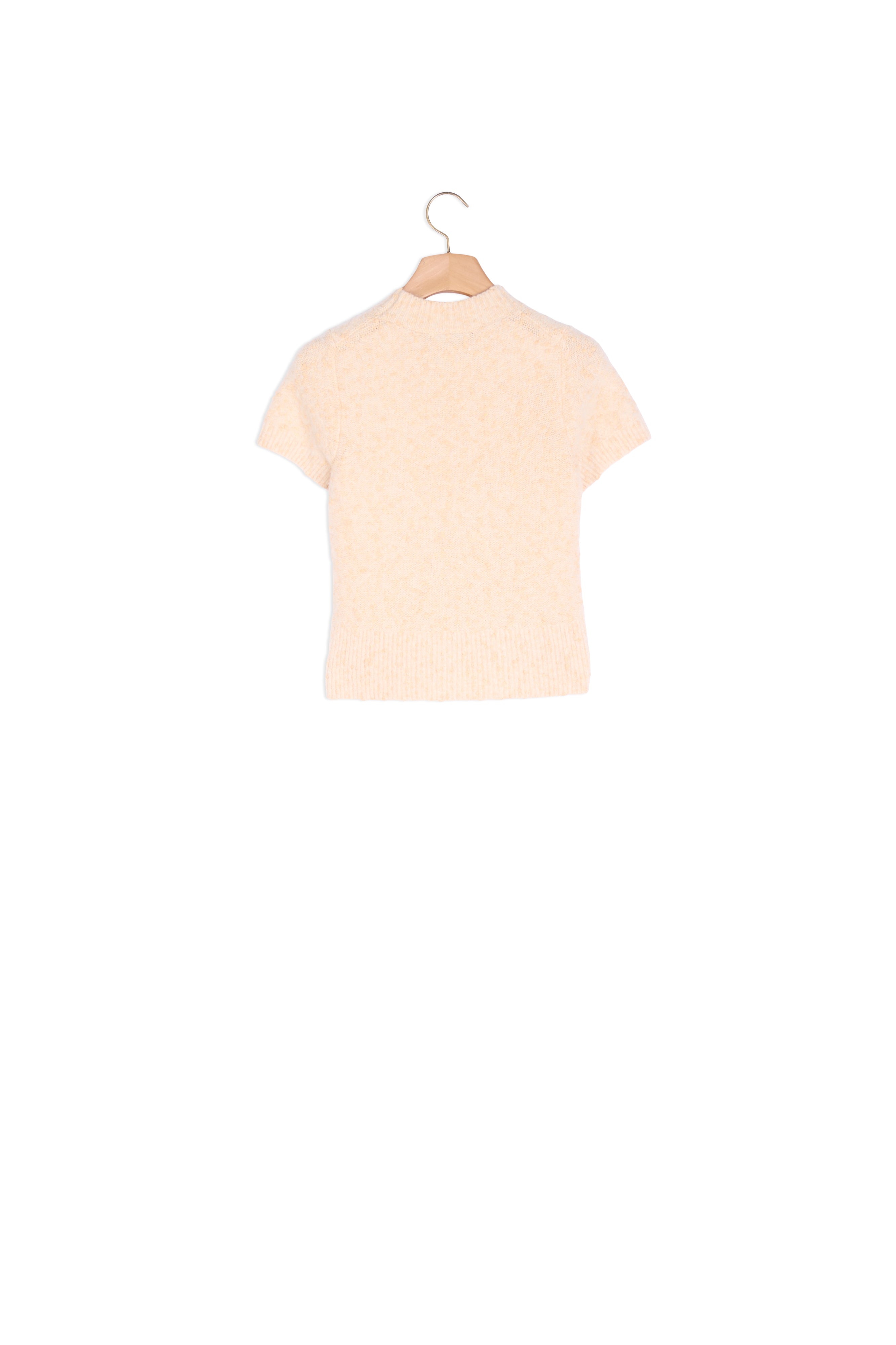 Pull court en Maille effet tweed Sandro seconde main