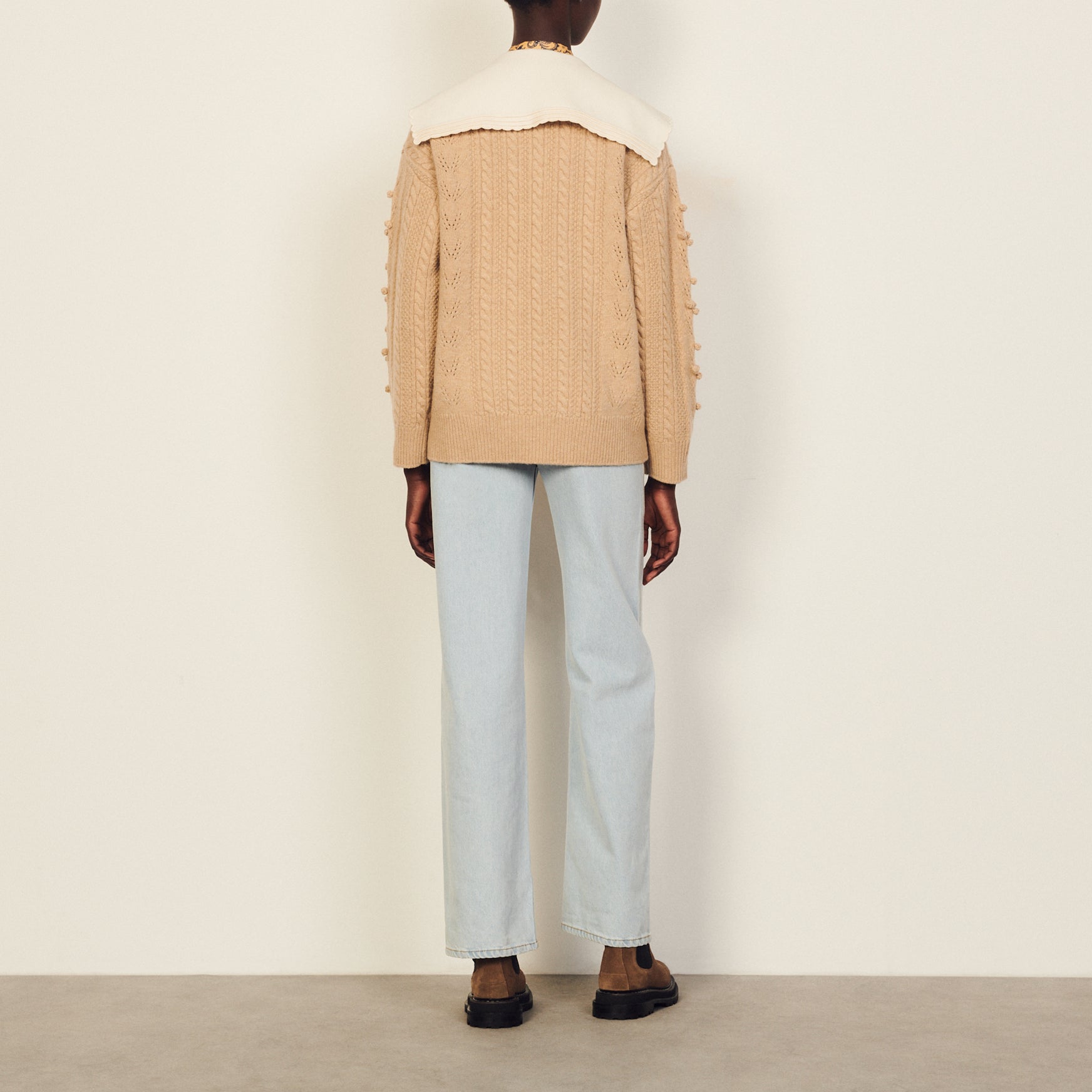 Cardi coat en Maille fantaisie Sandro seconde main