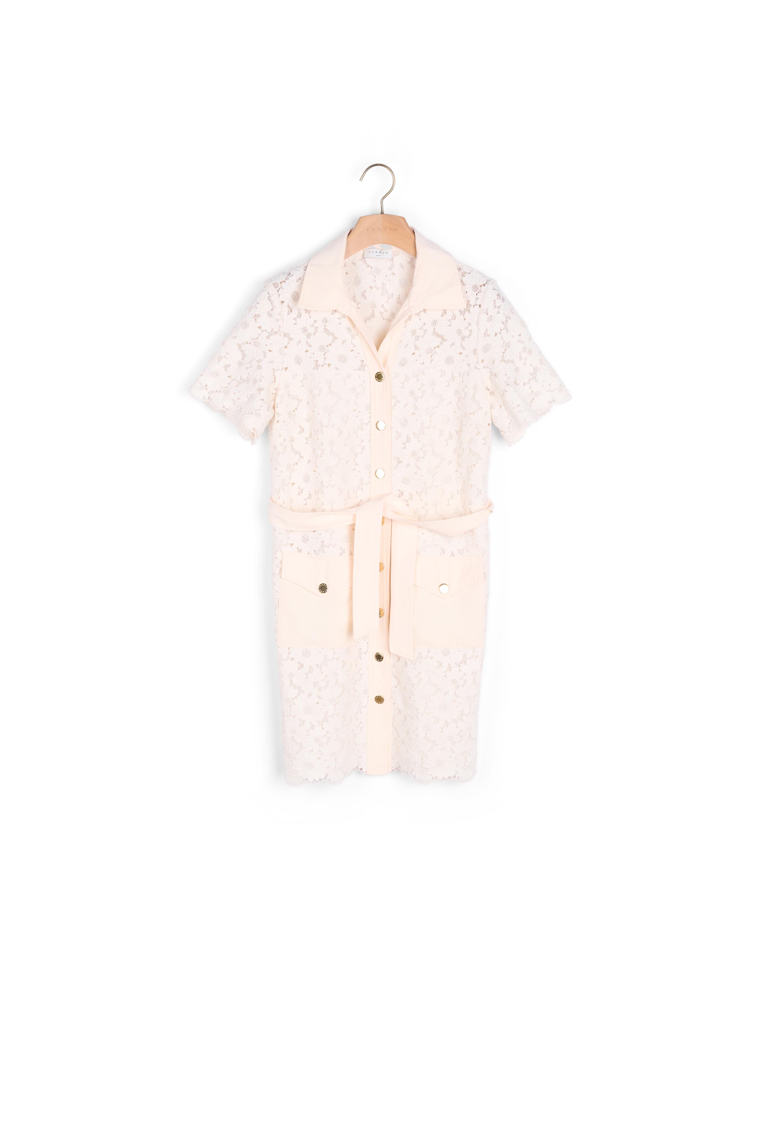 Robe courte en guipure Sandro seconde main