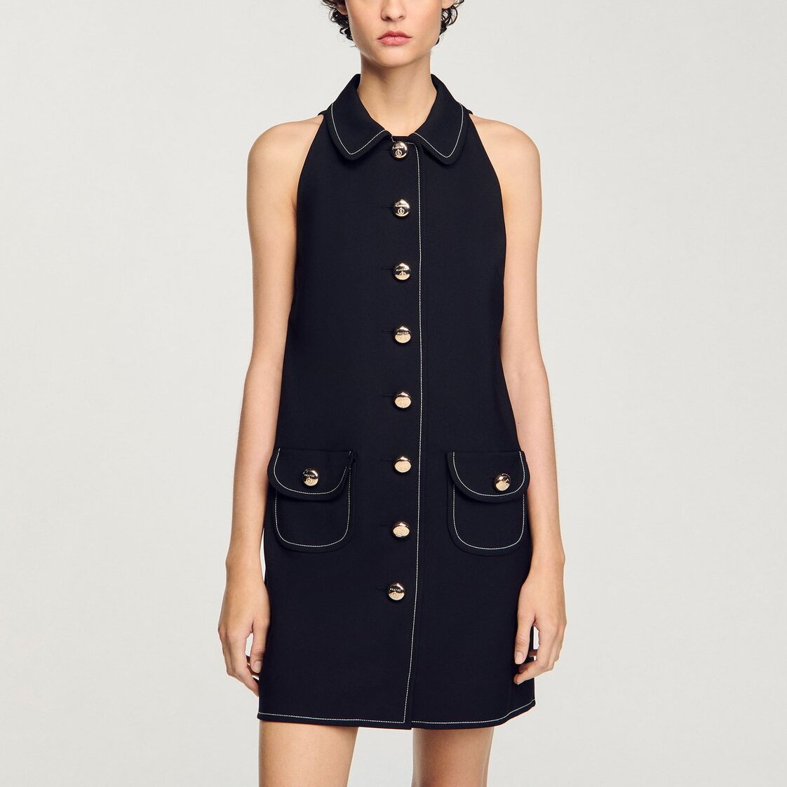 Robe courte à col claudine Sandro seconde main