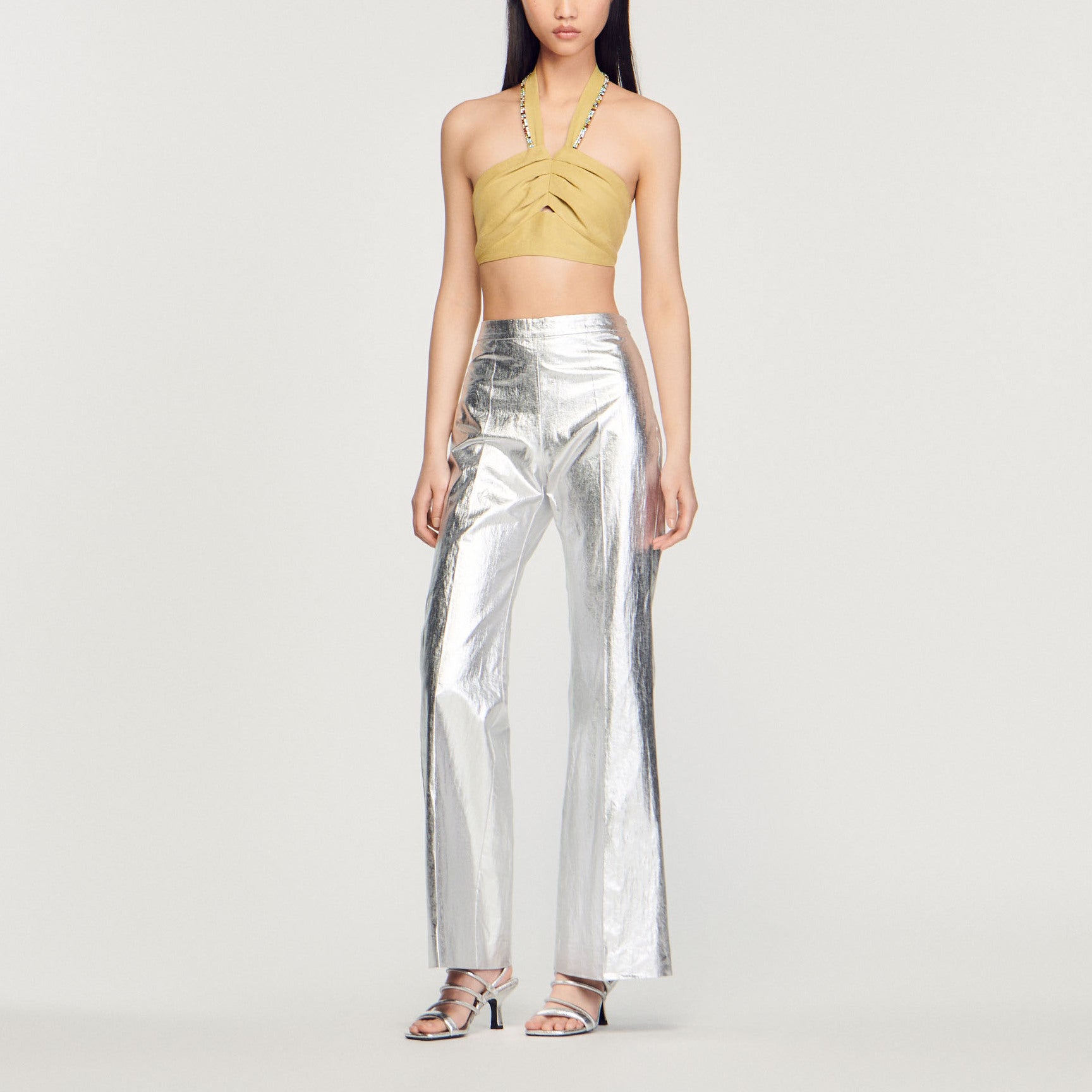 Top court orné de strass Sandro seconde main